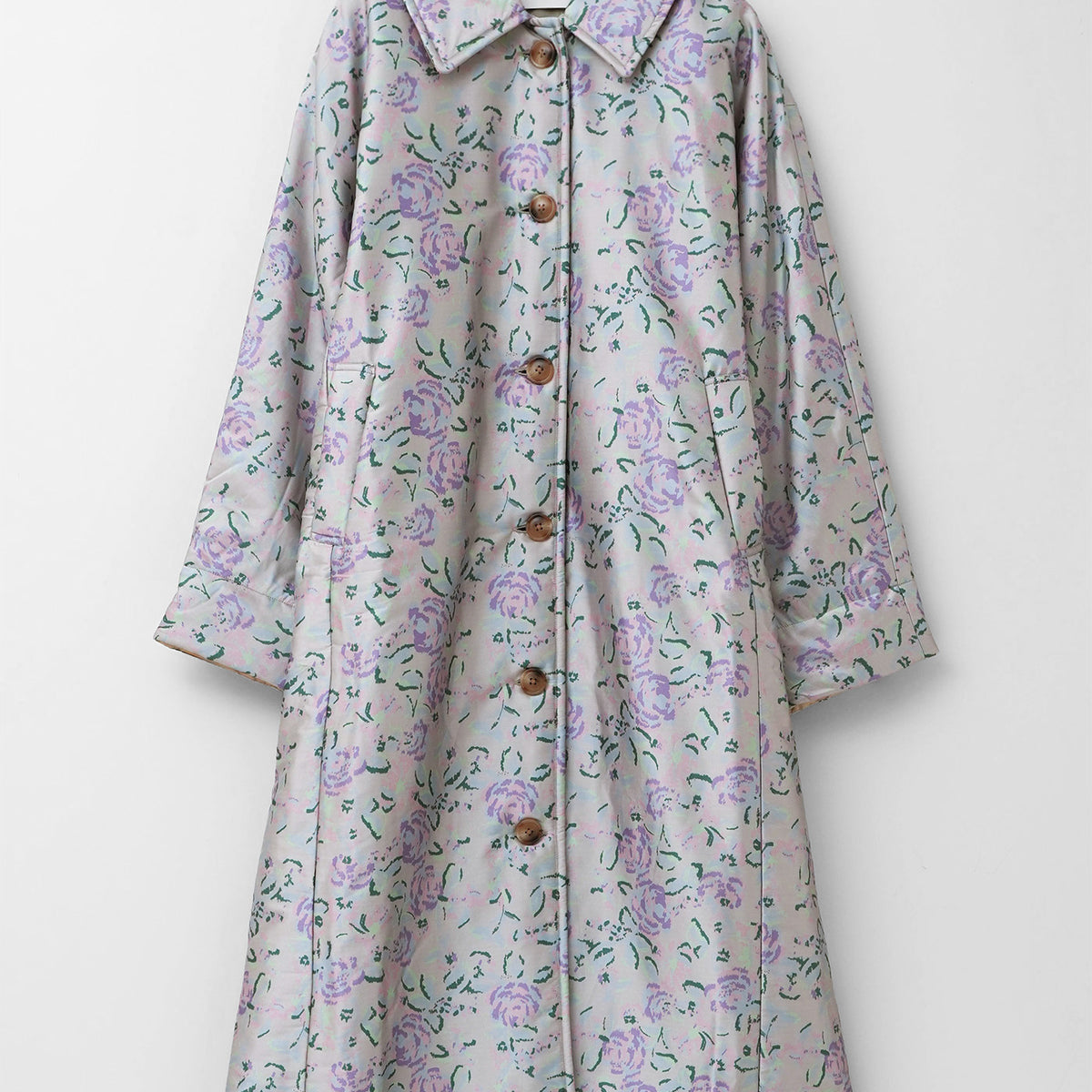 Poly Dupion Flower Print Quilting Coat | Pasand by ne Quittez pas 