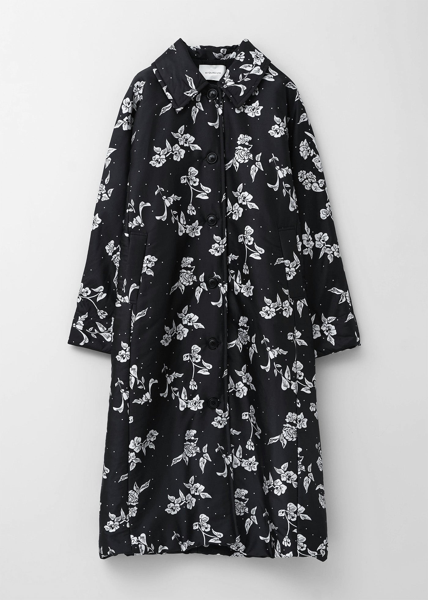 Poly Dupion Flower Print Quilting Coat | Pasand by ne