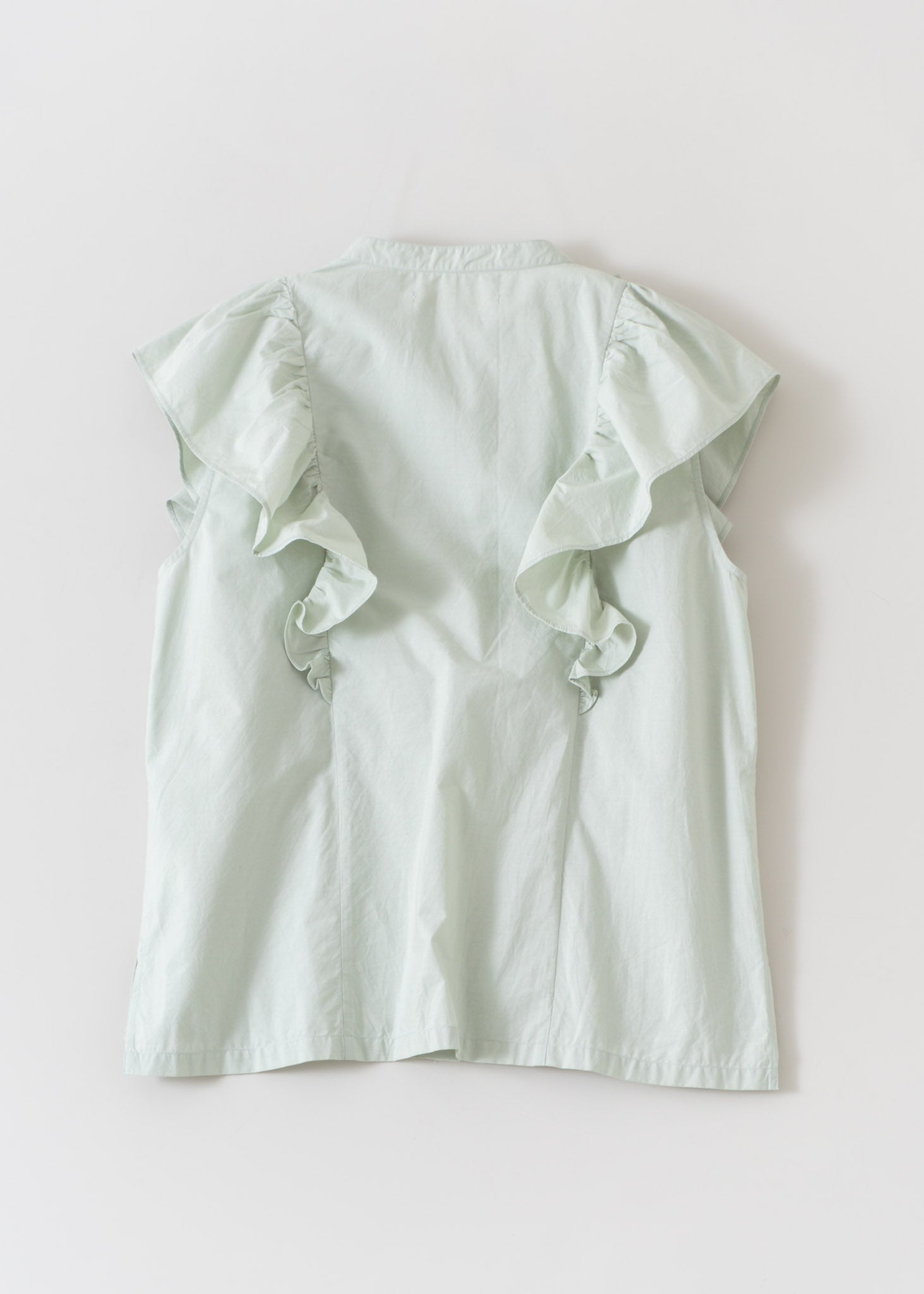 Cotton Poplin Frill Sleeve Blouse | Pasand by ne Quittez pas | パサンドバイヌキテパ