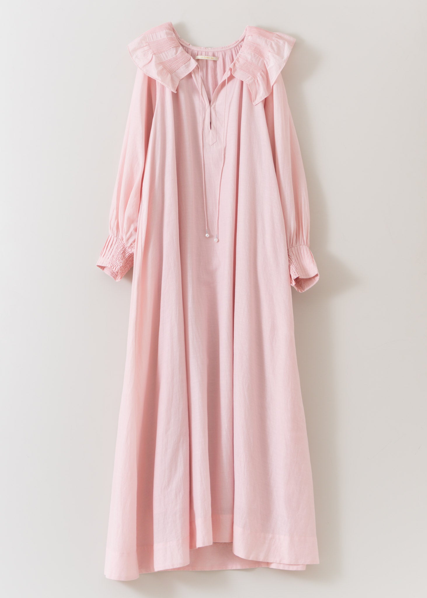【5/31 10時発売】Heavy Cotton Silk Pintuck Collar Dress