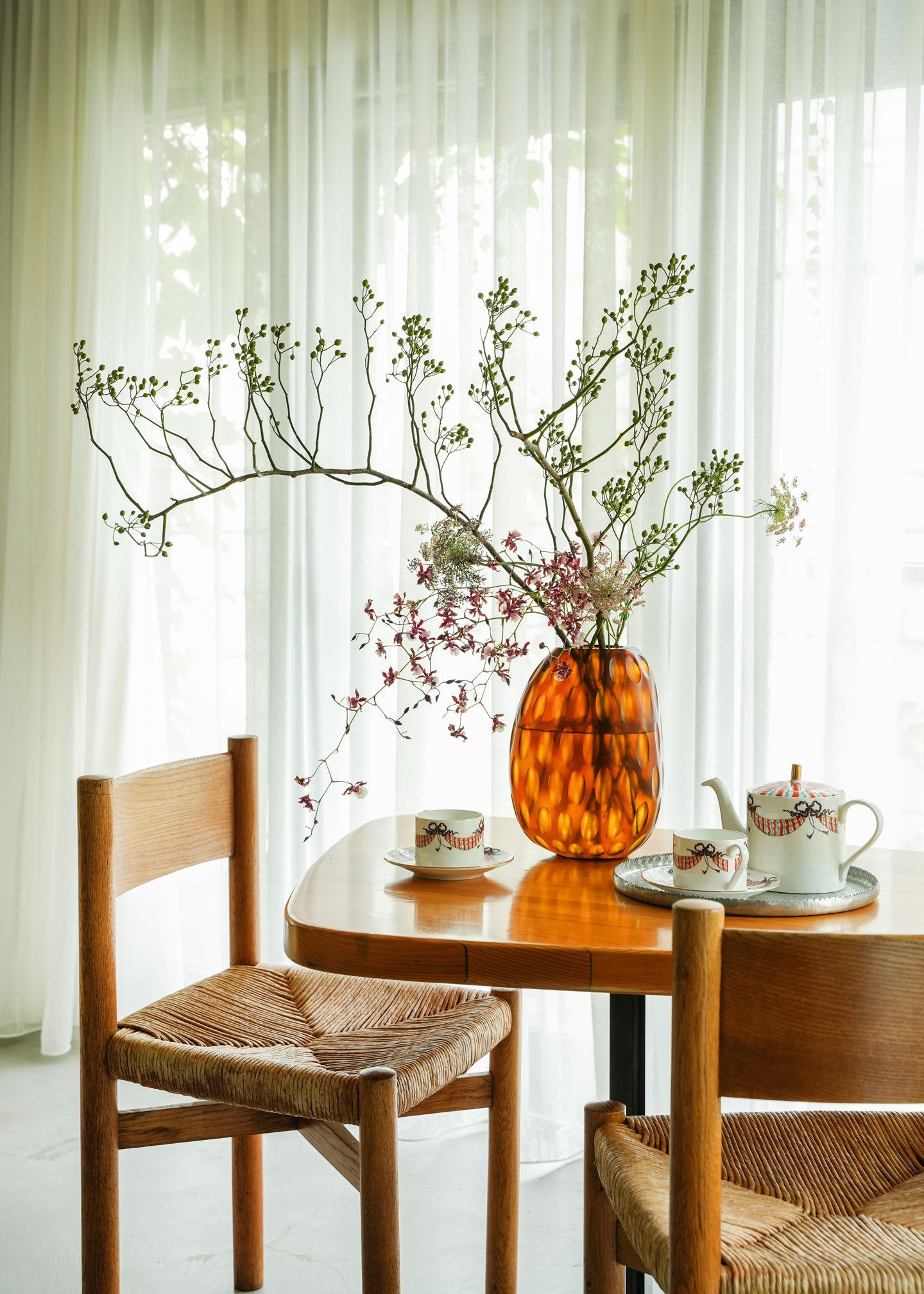 Hand Made Glass Flower Vase Dot