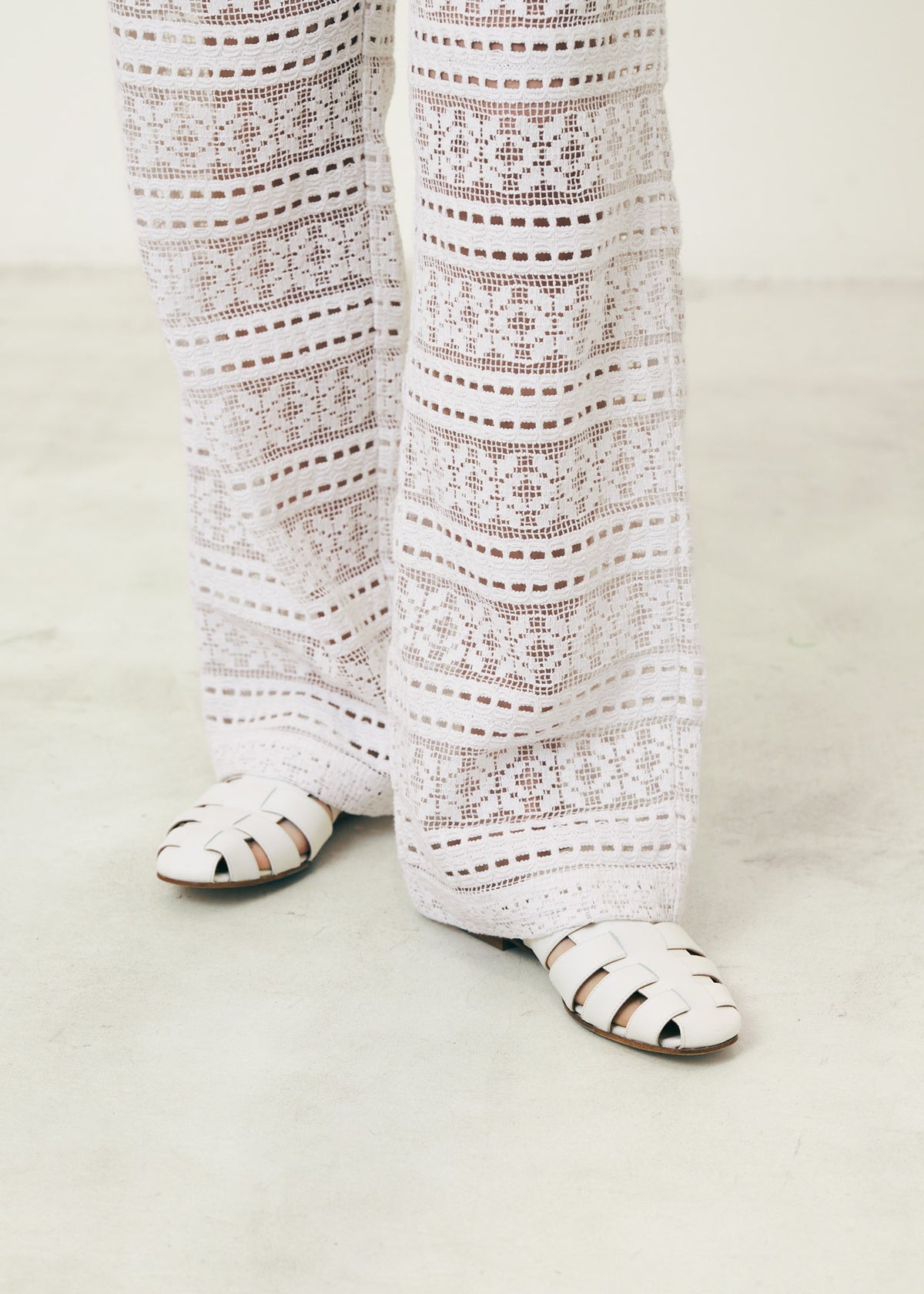 Cotton Border Lace Pants