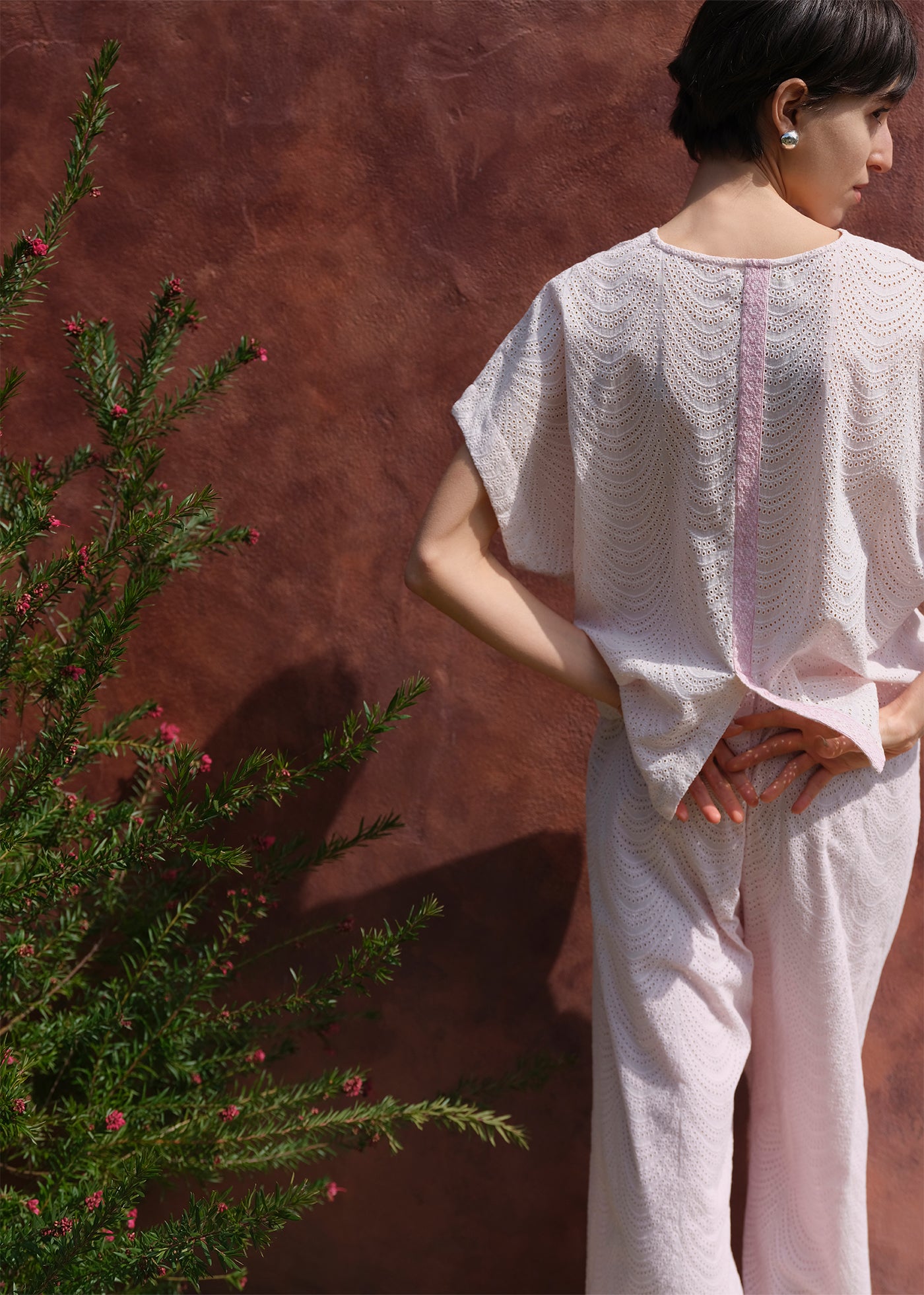 E.T.さま専用 Cotton Voile Neem Cifre Embroidery Pants | Pasand by ne Quittez
