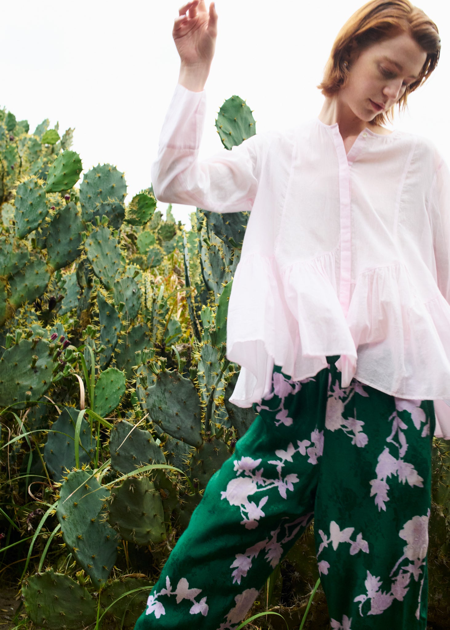 Cotton Voile Slant Panel Blouse | Pasand by ne Quittez pas