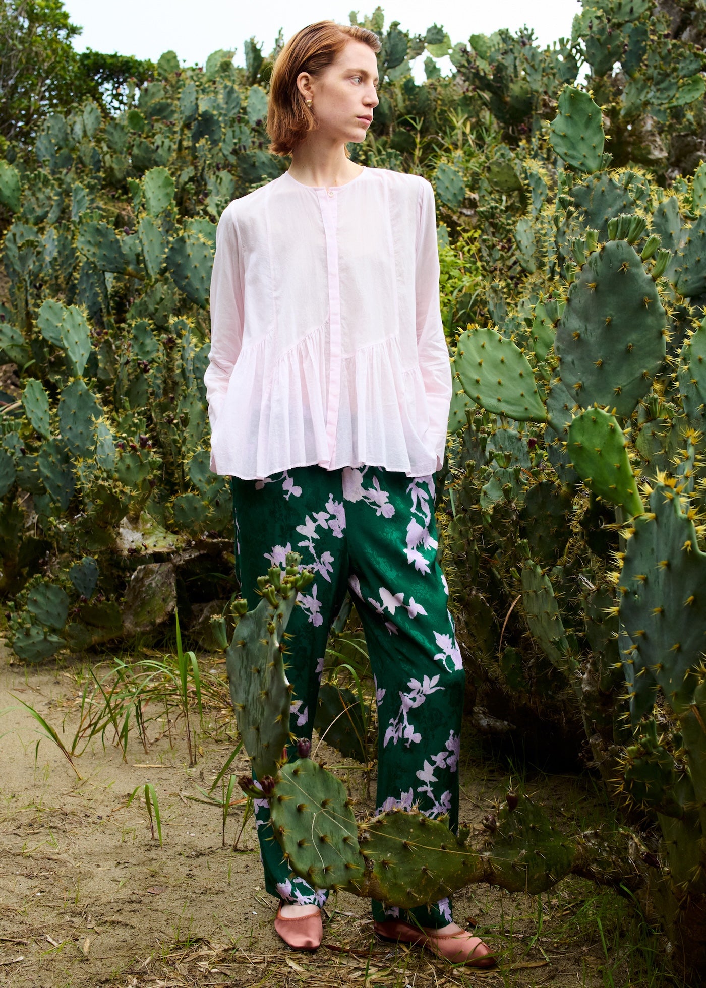 Cotton Voile Slant Panel Blouse | Pasand by ne Quittez pas