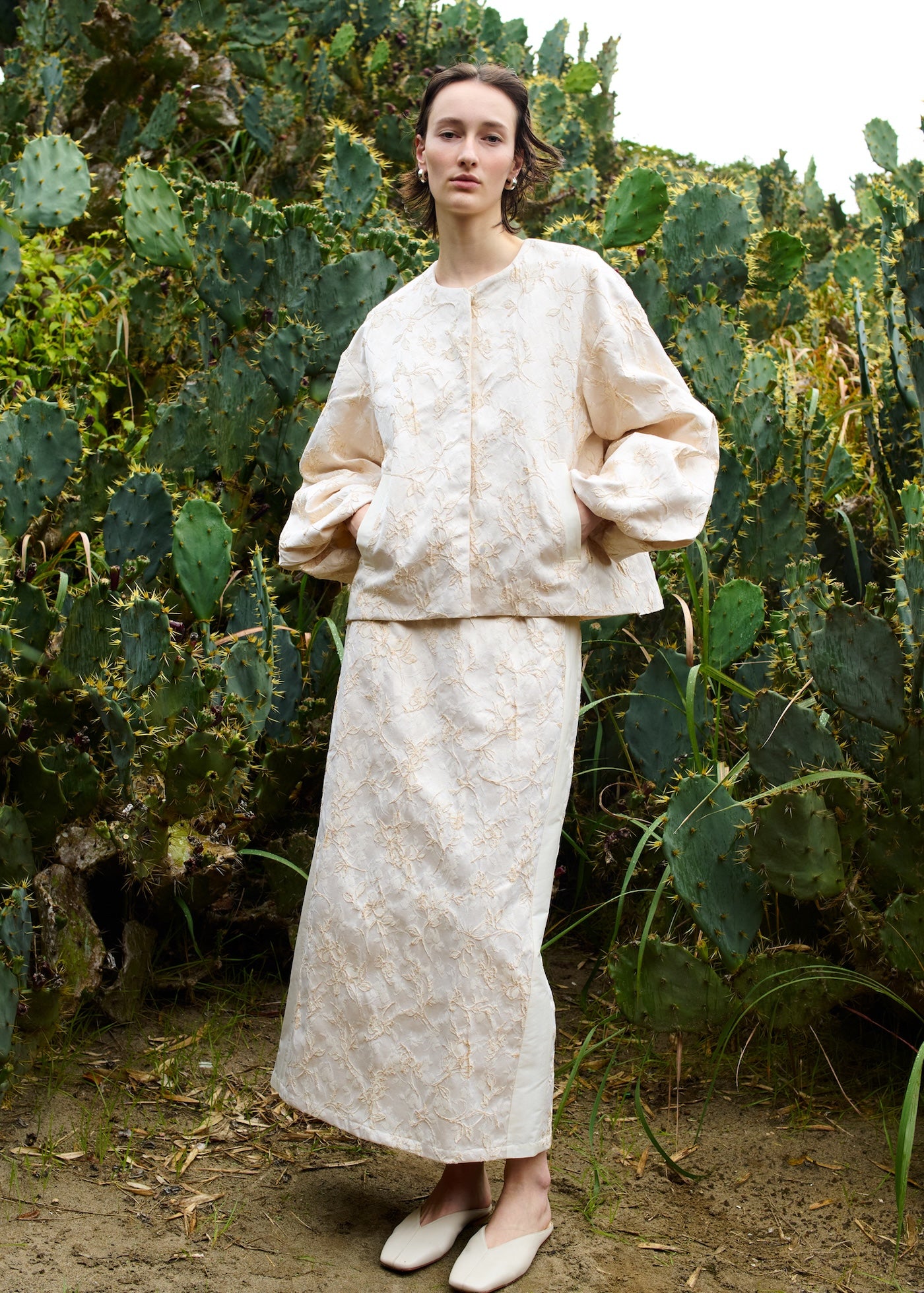 Flower Jacquard Jacket | Pasand by ne Quittez pas | パサンドバイ