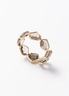 Smoky Quartz Pentagon Eternity Ring