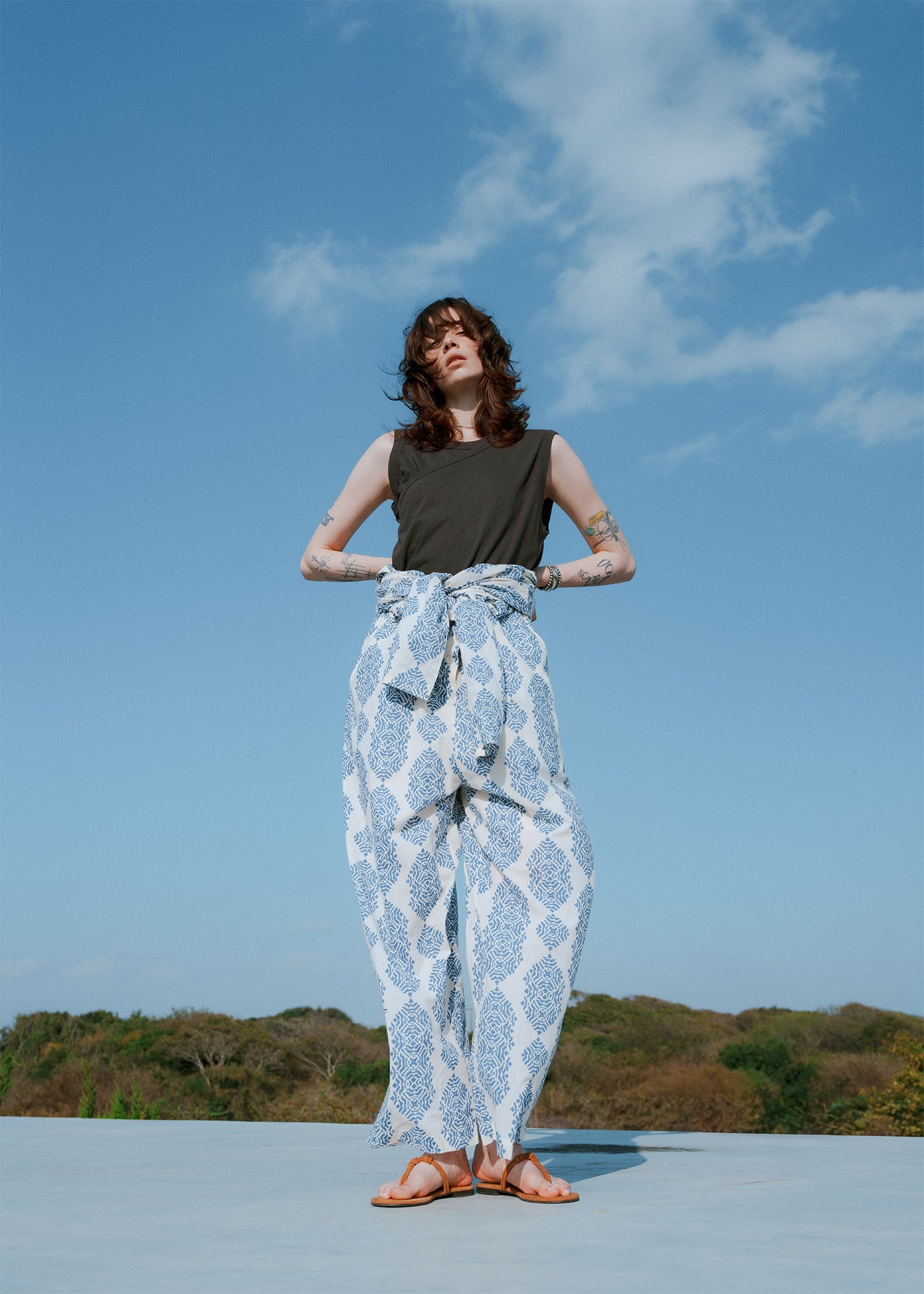 Cotton Geometric Print All In One