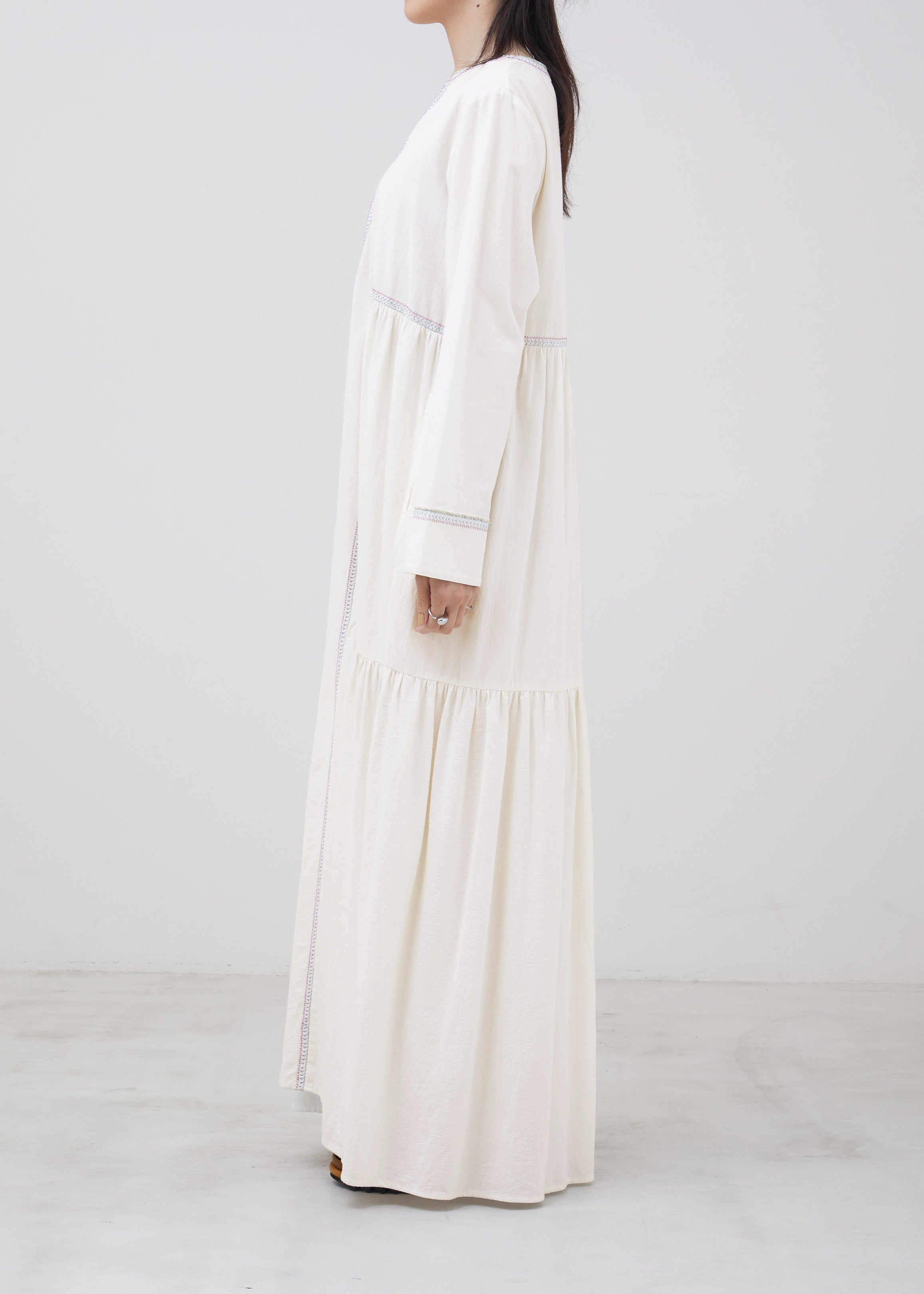 Crimp Cotton Embroidery Dress | Pasand by ne Quittez pas | パサンドバイヌキテパ