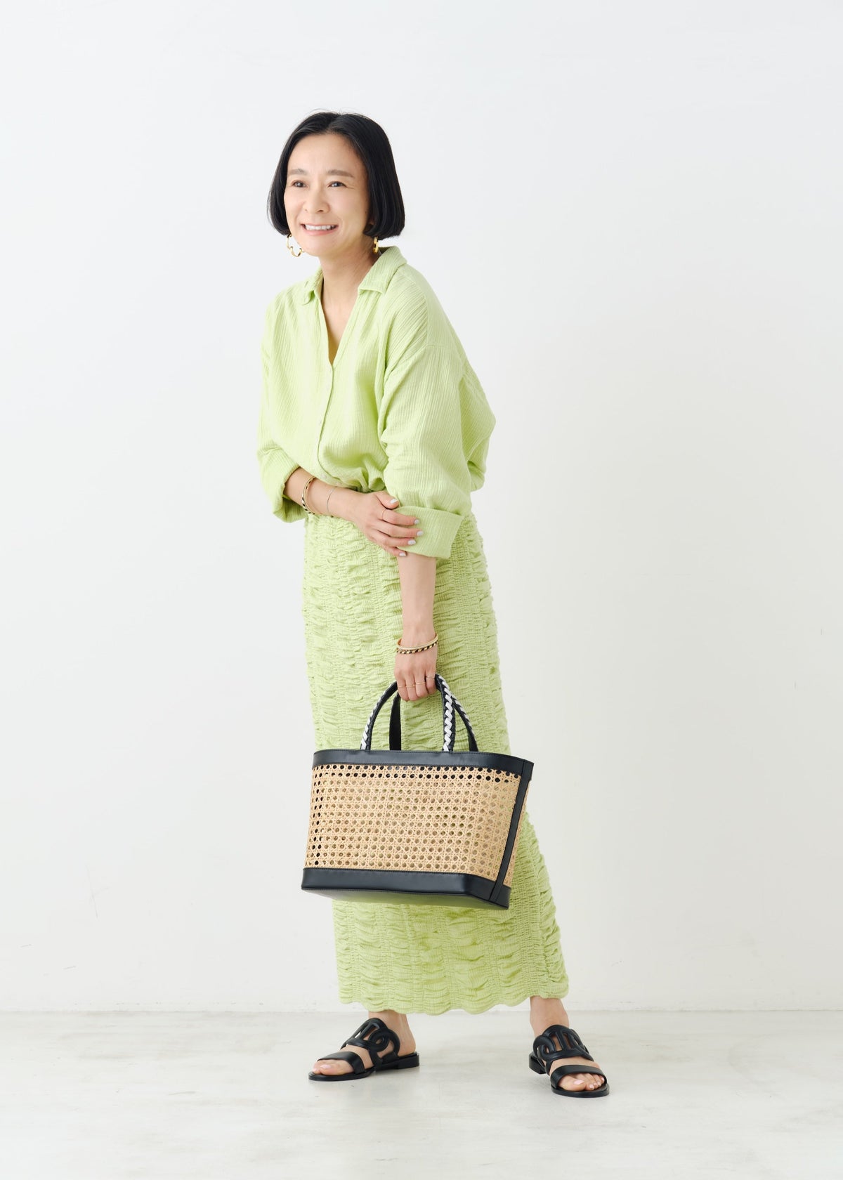 Leather Combi Basket
