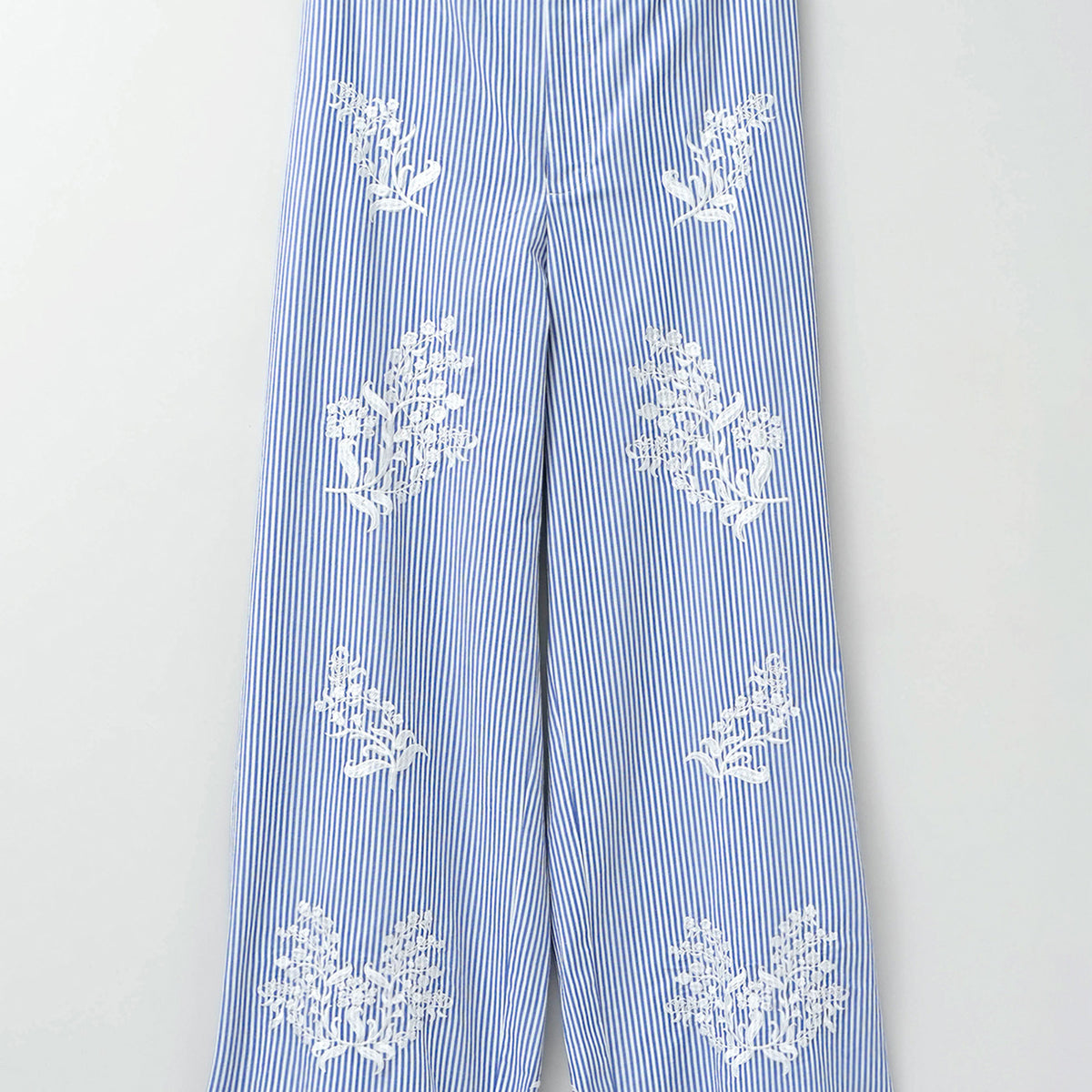 Cotton Poplin Mimosa Embroidery Pants | Pasand by ne Quittez pas 