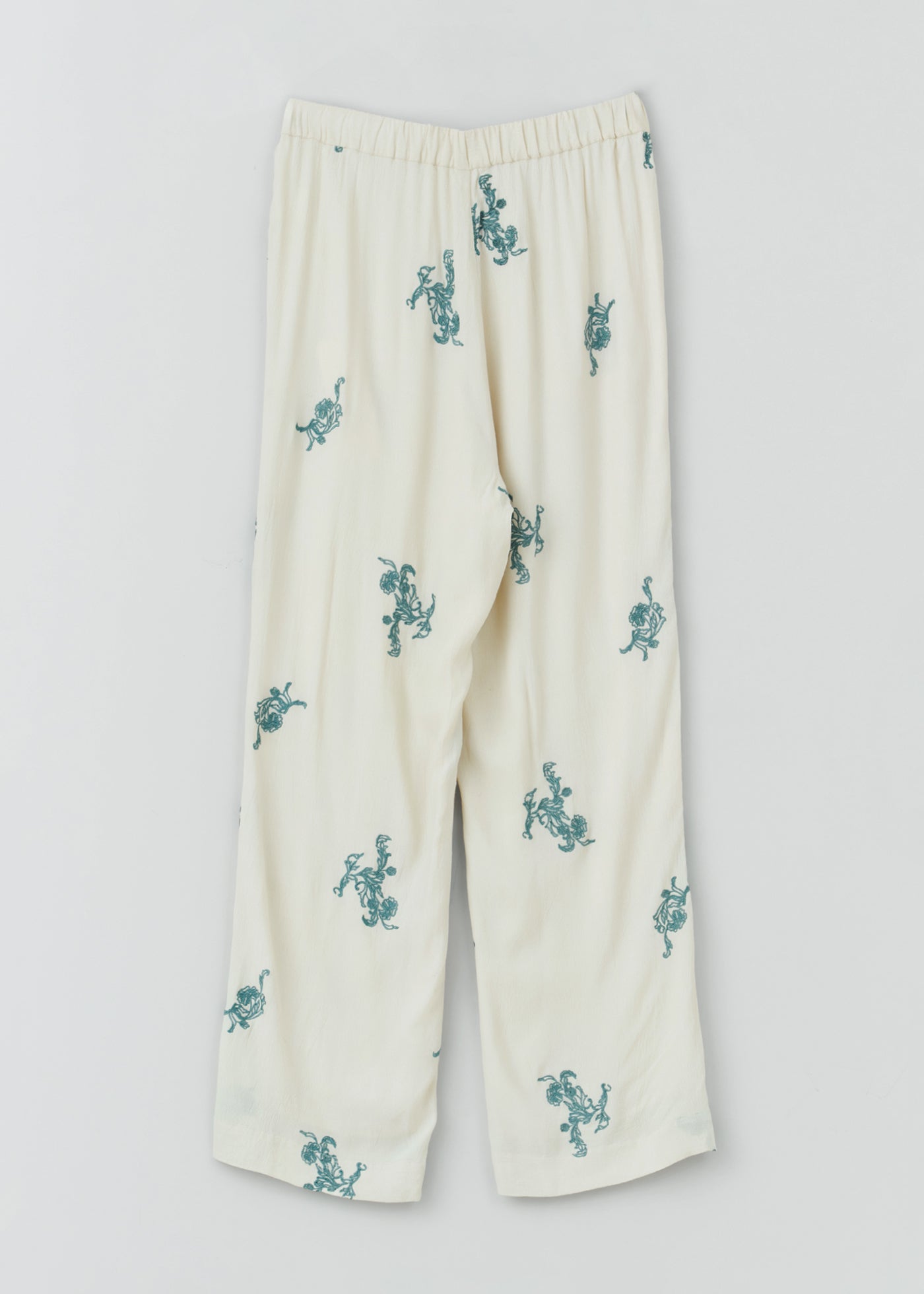【新品未使用,タグ付き】FLOWER MOTIF SH.PANTS | MEN 12/3 10時発売】Moss Crape Mini Flower Embroidery Pants | Pasand by