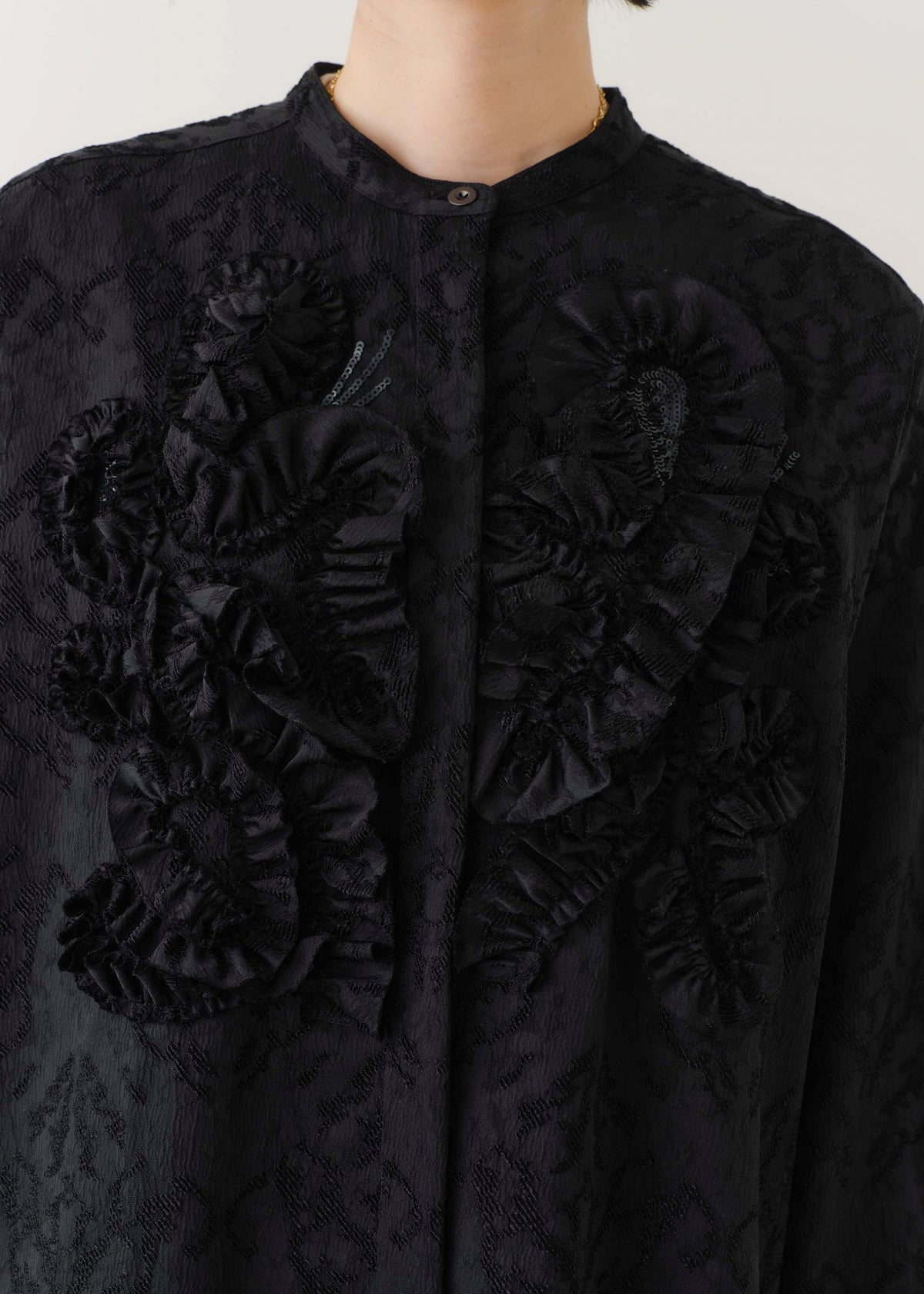 【9/24 10時発売】Arabesque Jacquard Frill Shirt