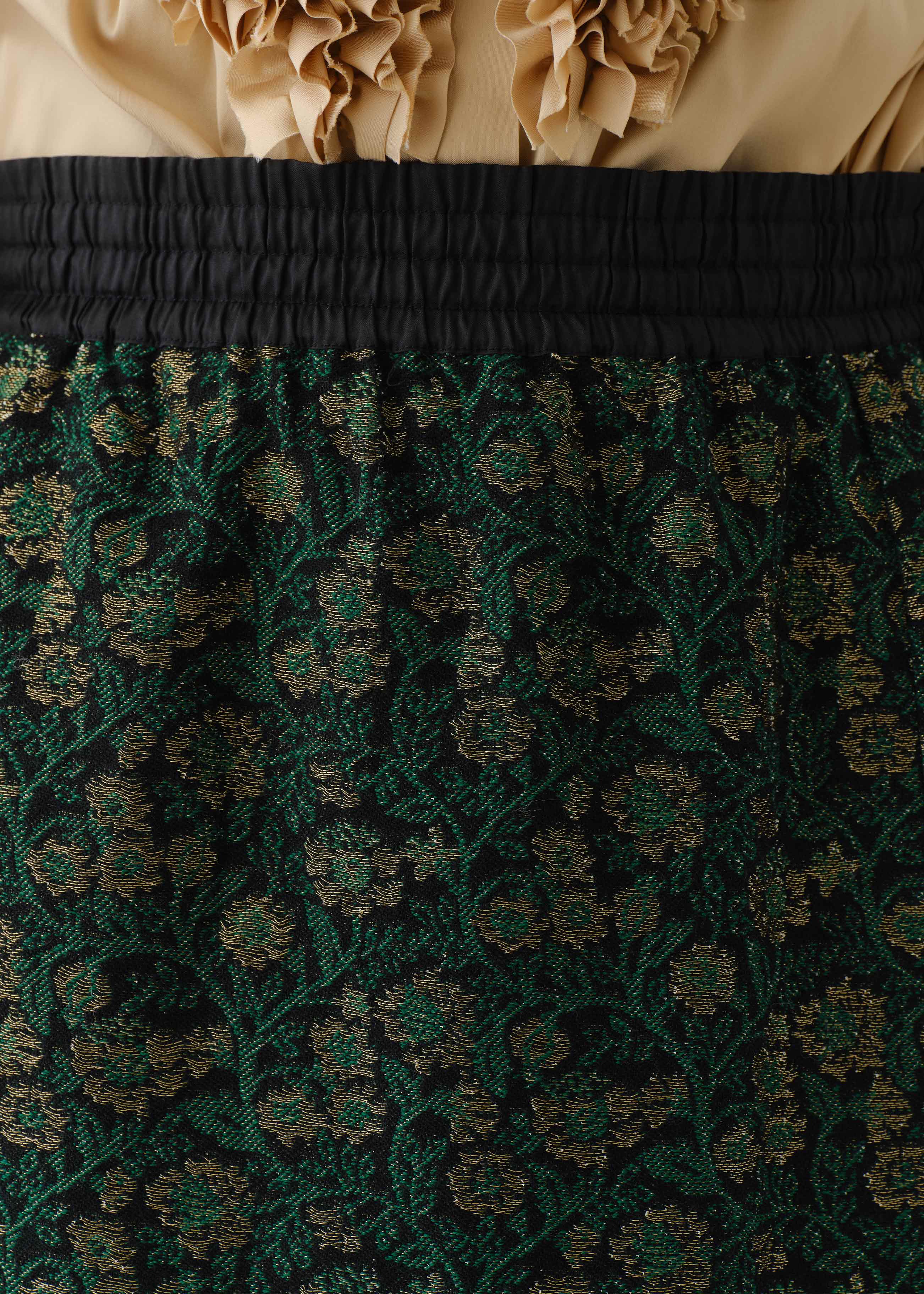 【10月中旬お届け予定】Wool Lurex Flower Jacquard Skirt