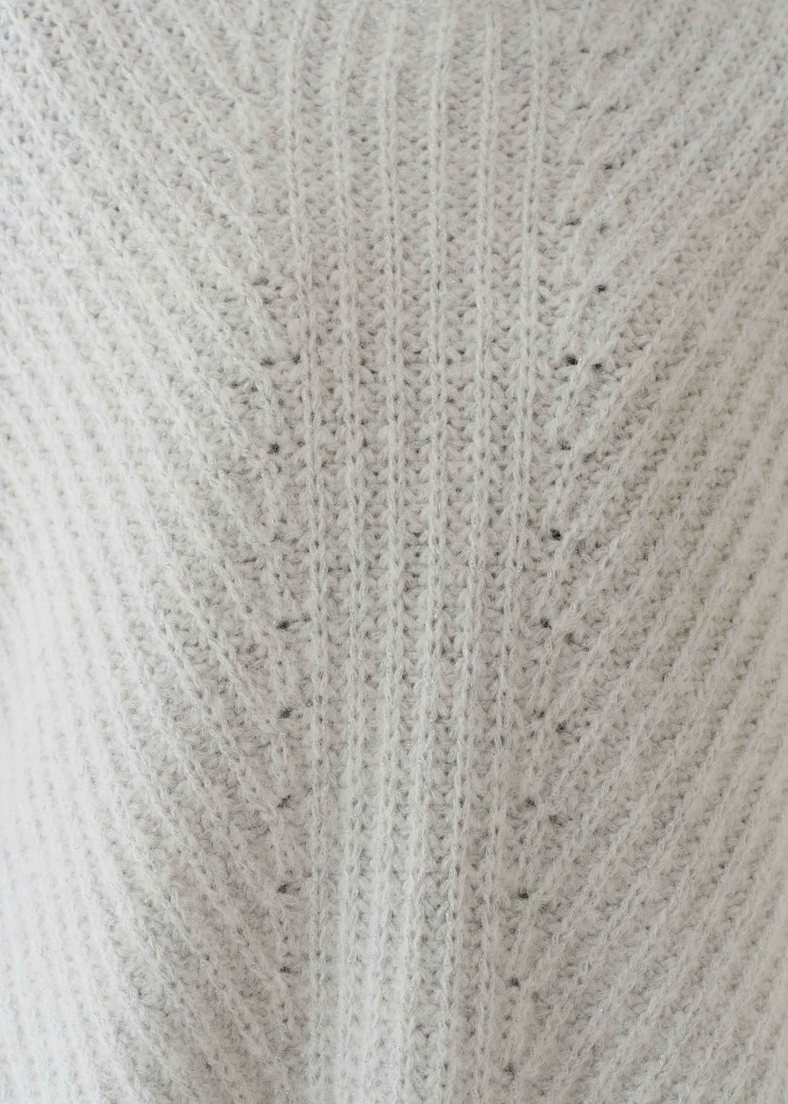 【10月中旬お届け予定】Alpaca Lurex Rib Knit Poncho