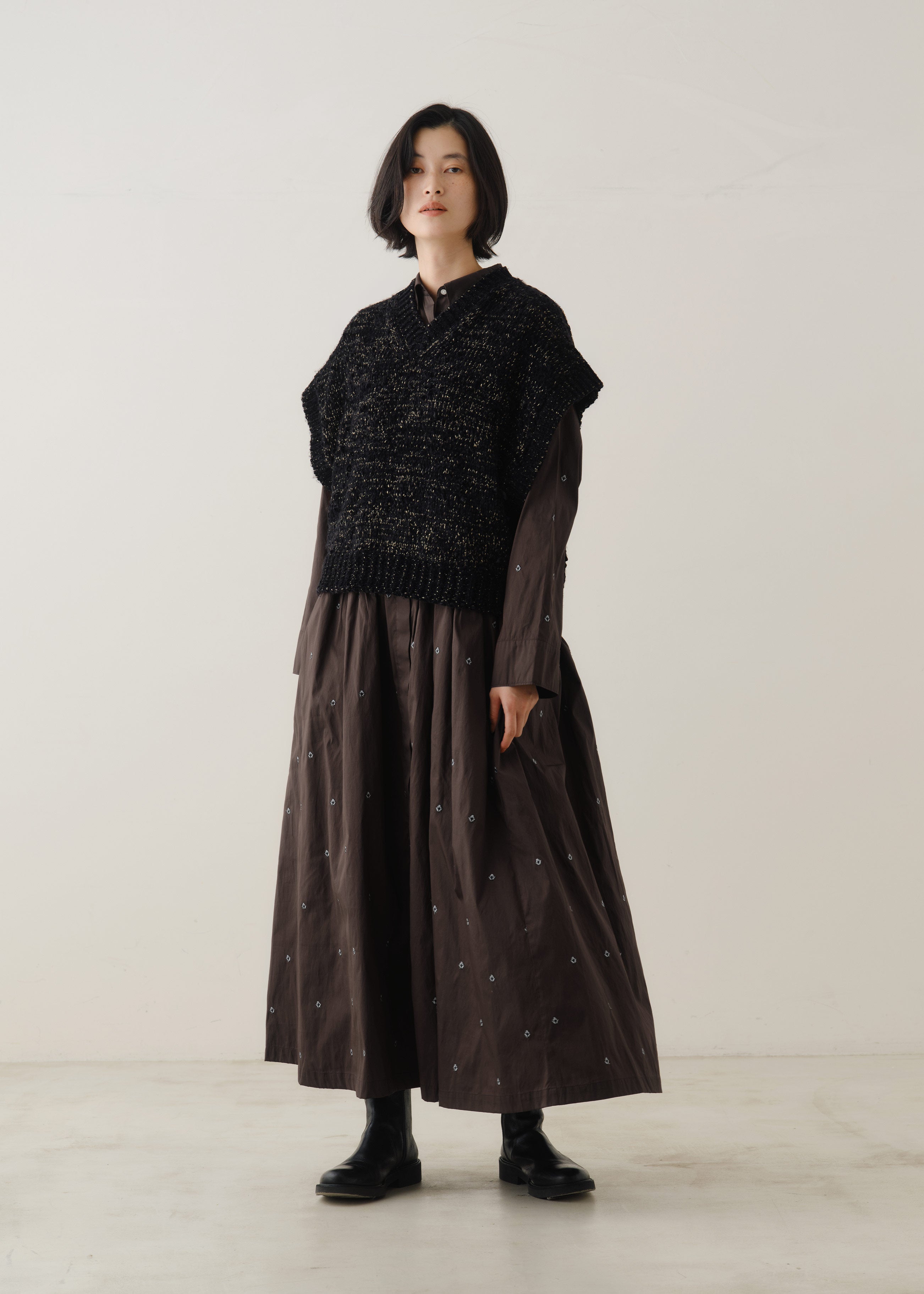 Mole Fur Lurex Knit Vest | Pasand by ne Quittez pas | パサンドバイ