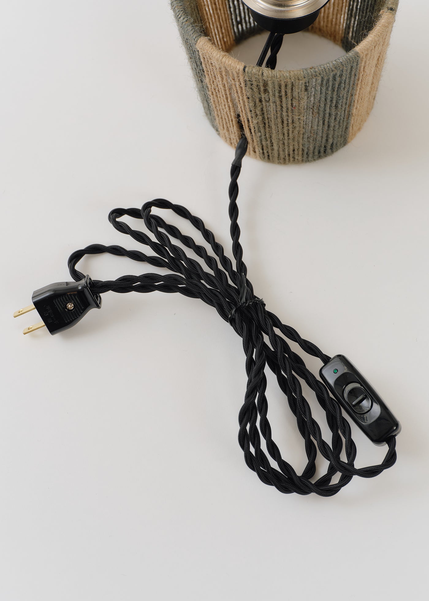 Jute Multi Stripe Table Lamp