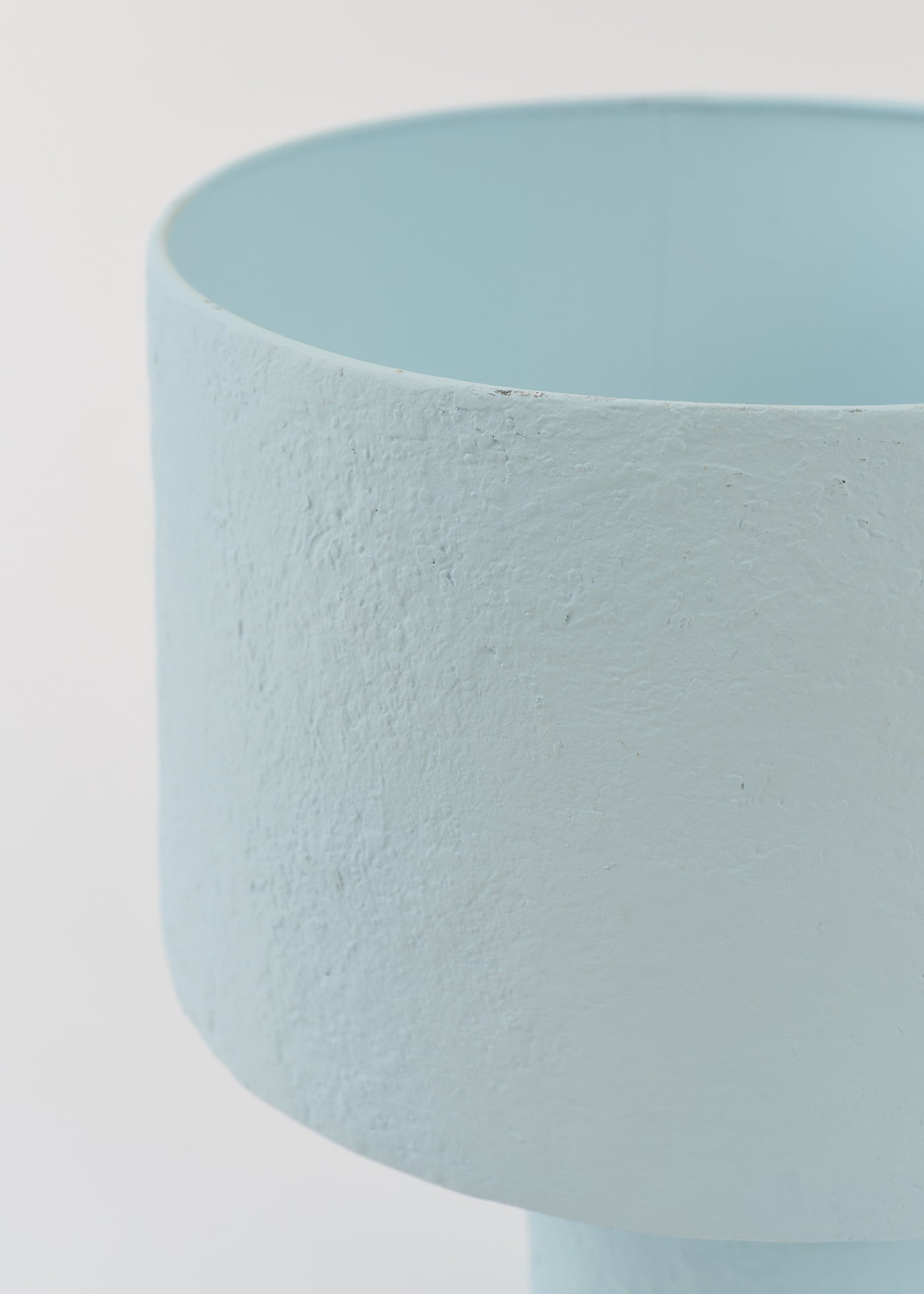 Blue Paper Mache Table Lamp