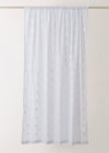 Cotton Voile Foil Flower Print Curtain