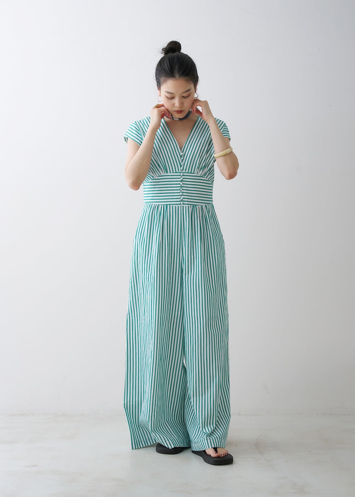 Poplin Stripe All In One | Pasand by ne Quittez pas | パサンドバイヌキテパ