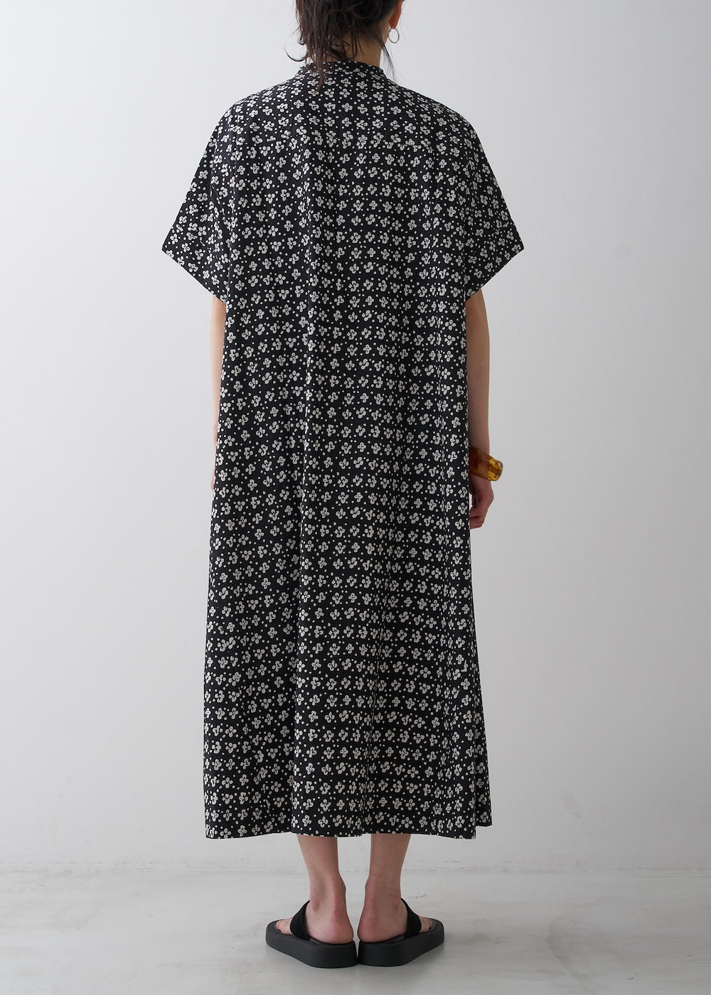 Poplin Viola Print Big Shrits Dress | Pasand by ne Quittez pas 