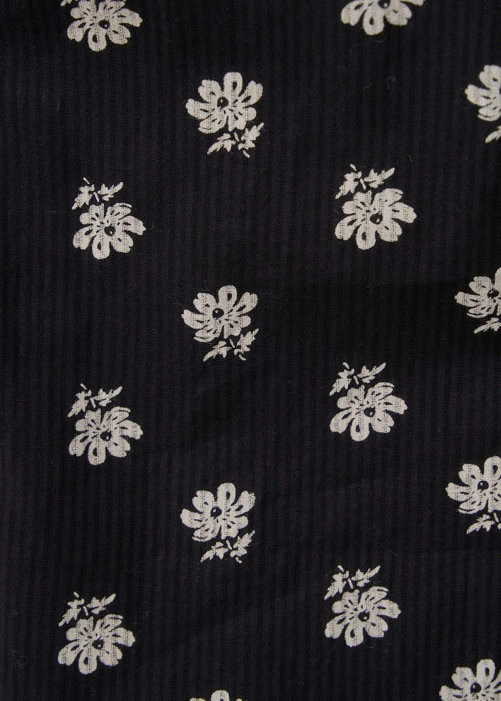 Dobby Stripe Flower Print Sleeveless Dress