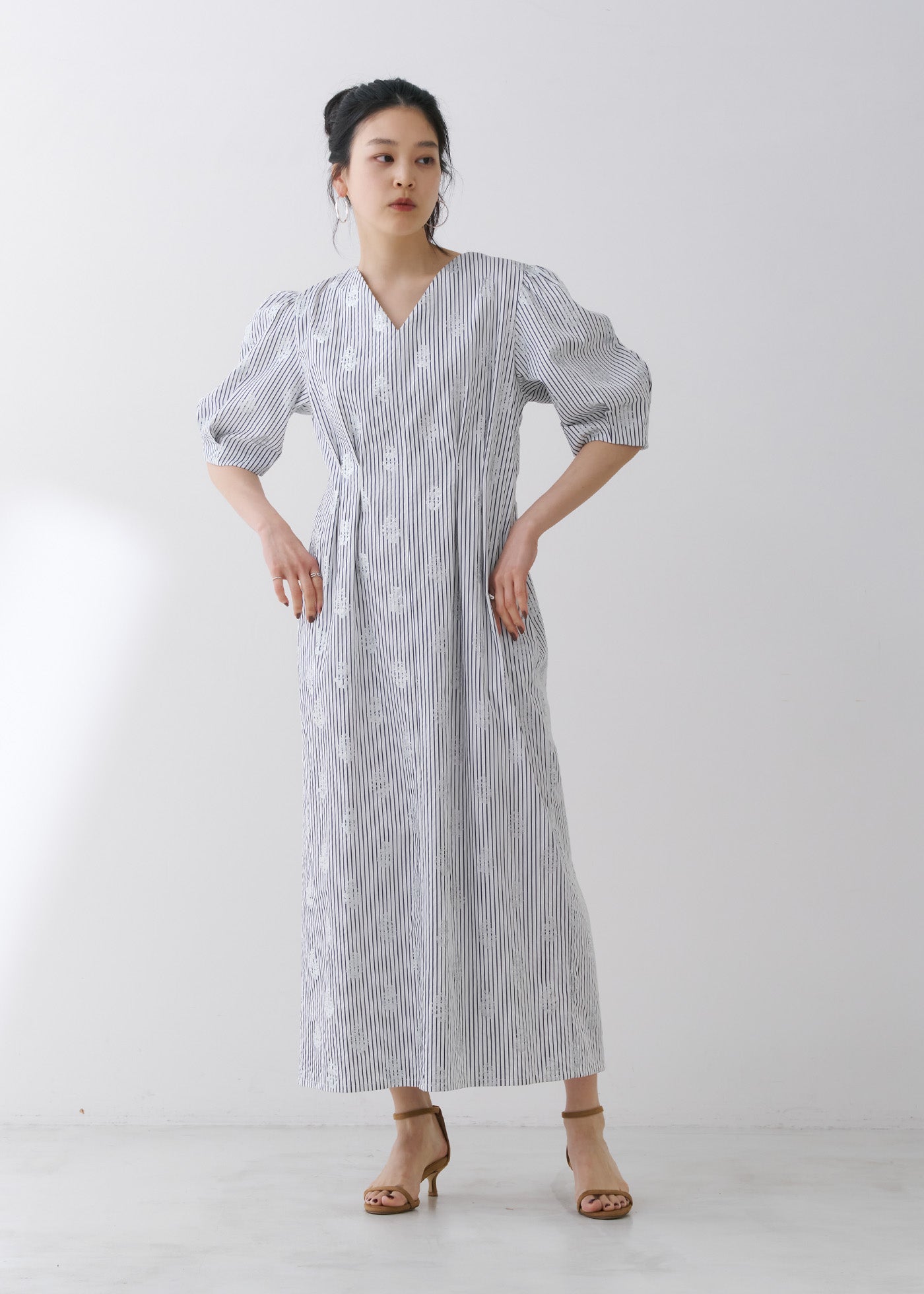 Poplin Foil Print Dress | Pasand by ne Quittez pas | パサンドバイヌキテパ