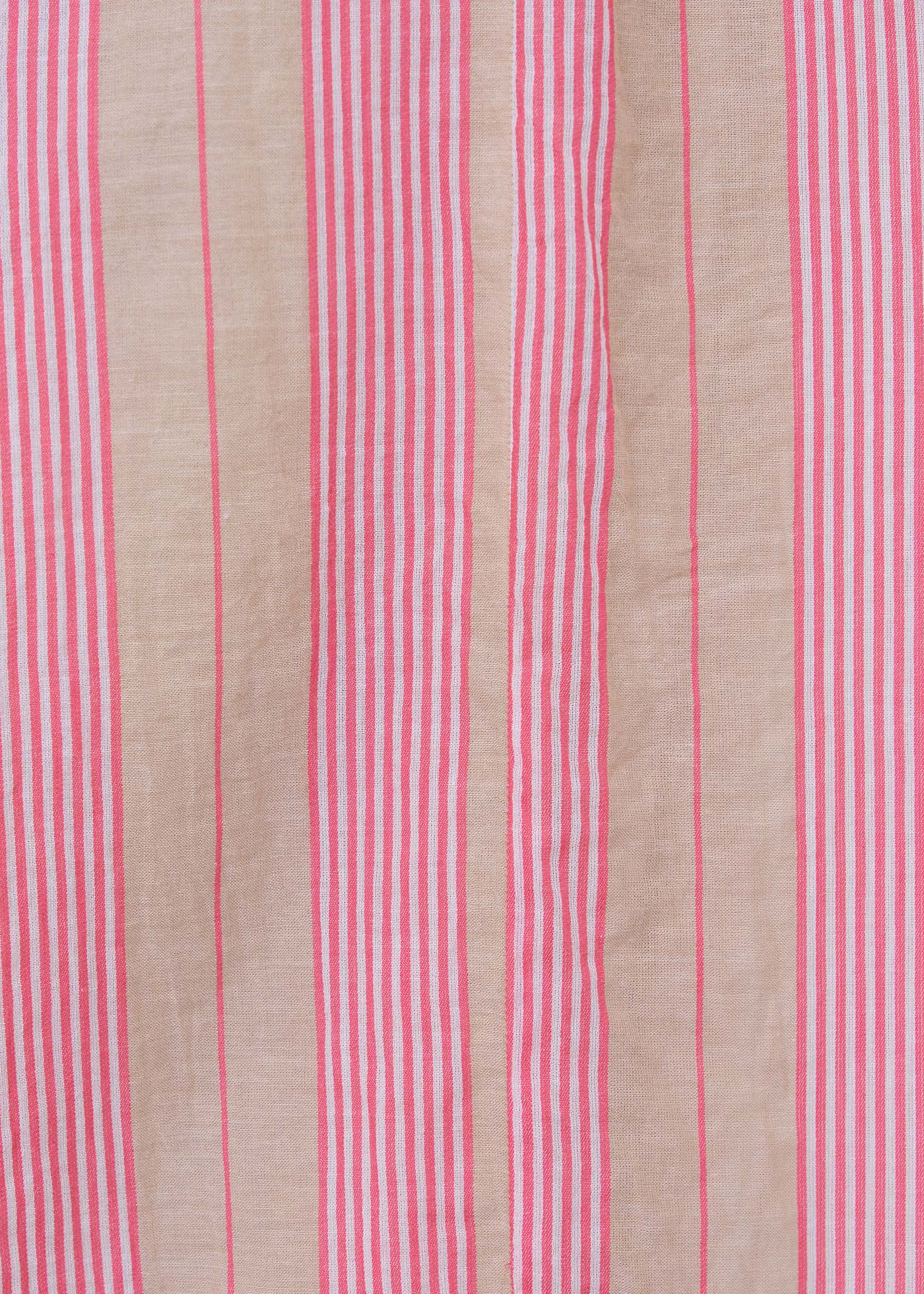 Cotton Voile Stripe Panel Dress