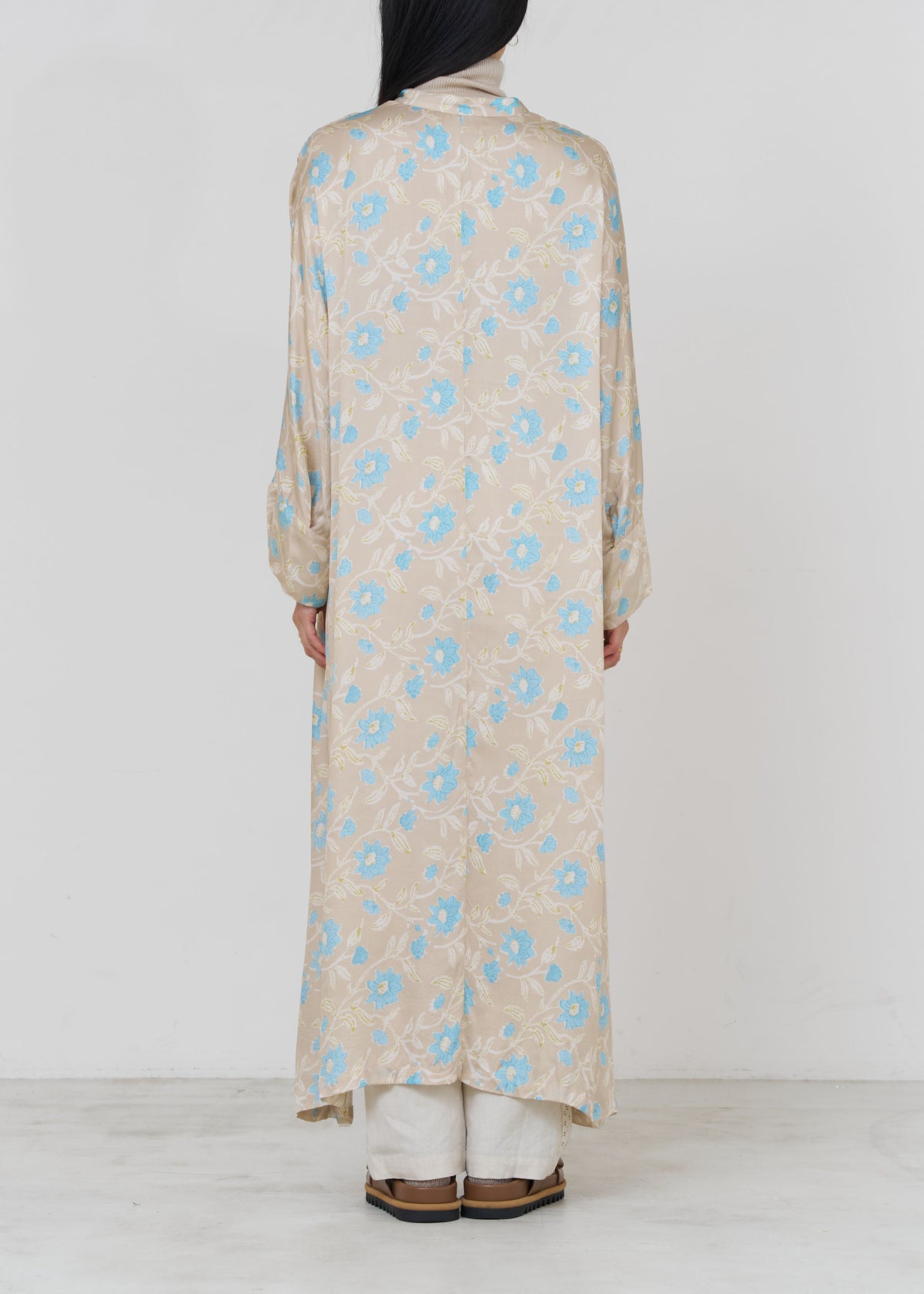 Modal Satin Clematis Print Kurta Dress
