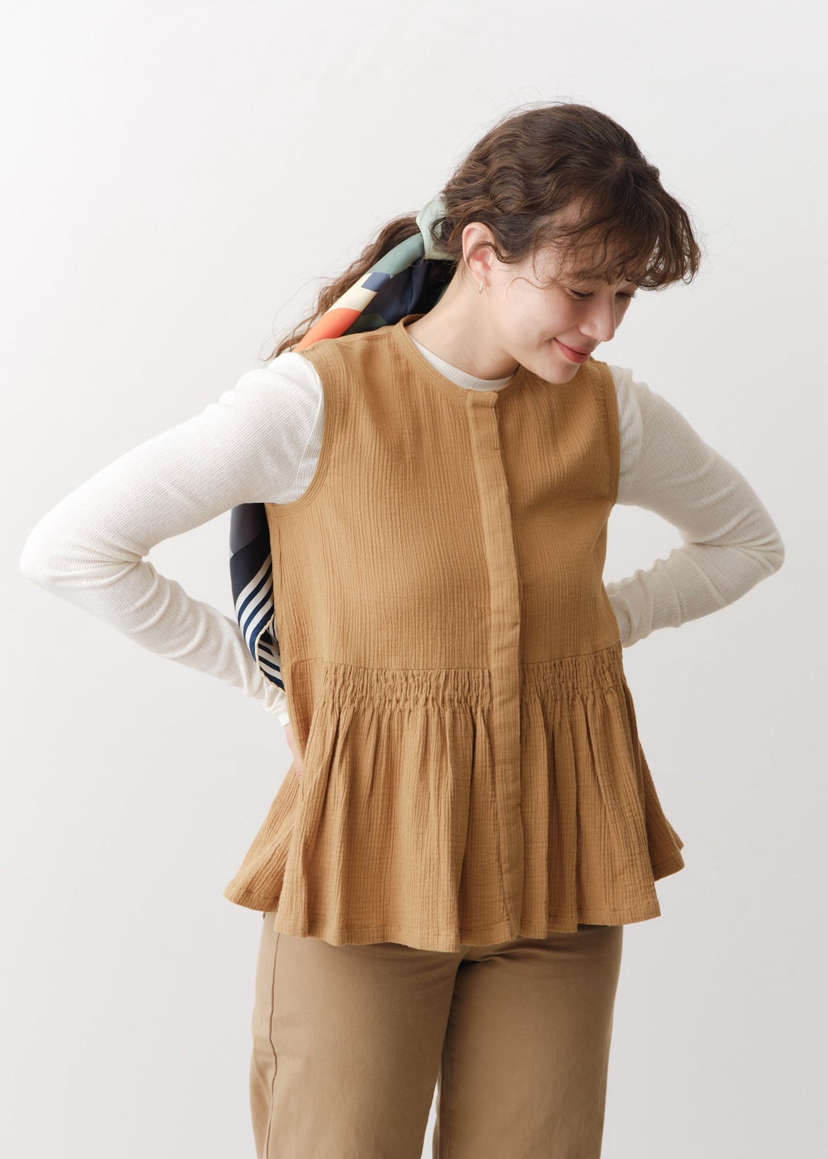 Double Gauze Sleeveless Blouse