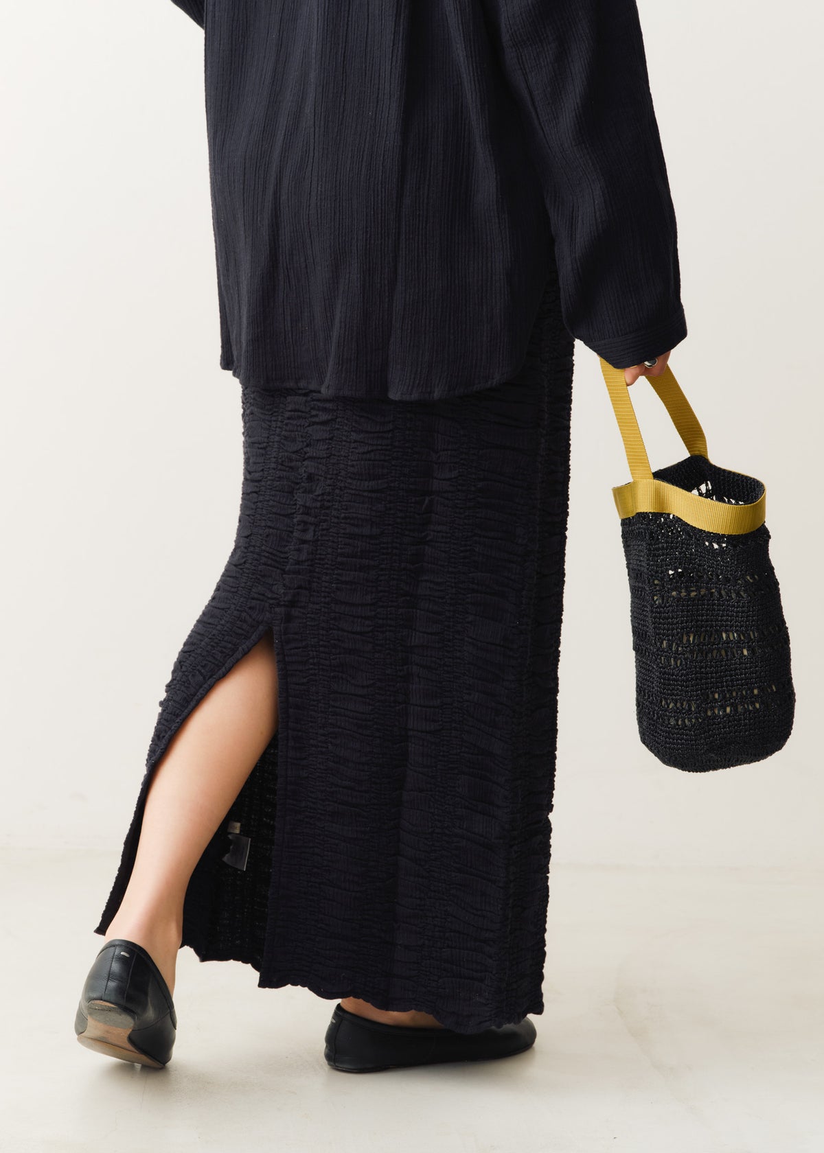 Double Gauze Shirring Skirt