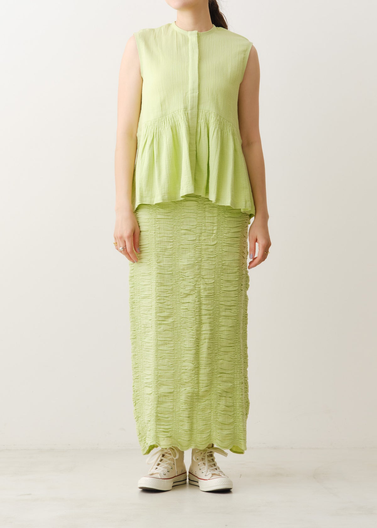Double Gauze Sleeveless Blouse