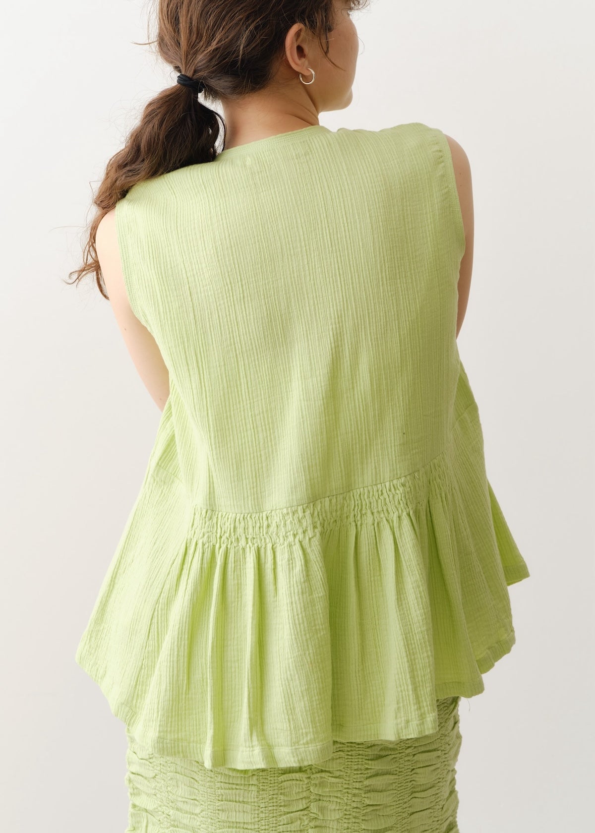 Double Gauze Sleeveless Blouse