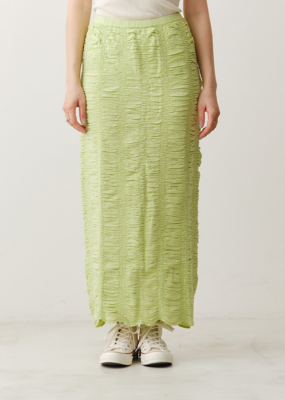 Double Gauze Shirring Skirt