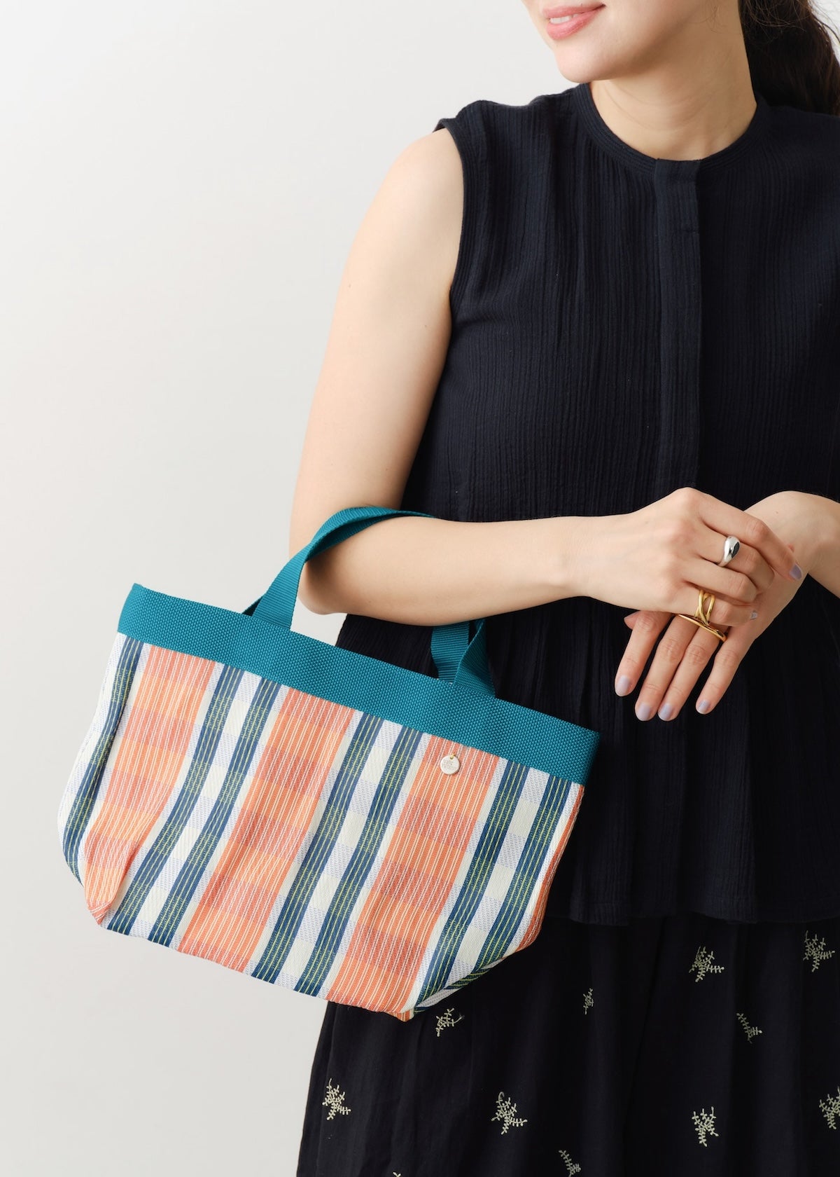 Multi Stripe Mesh Small Bag