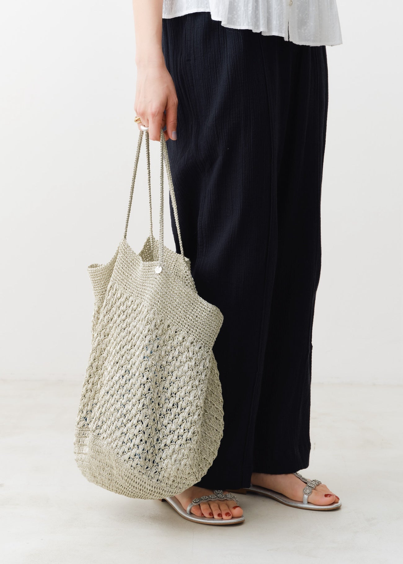 Metallic Macrame Big Bag