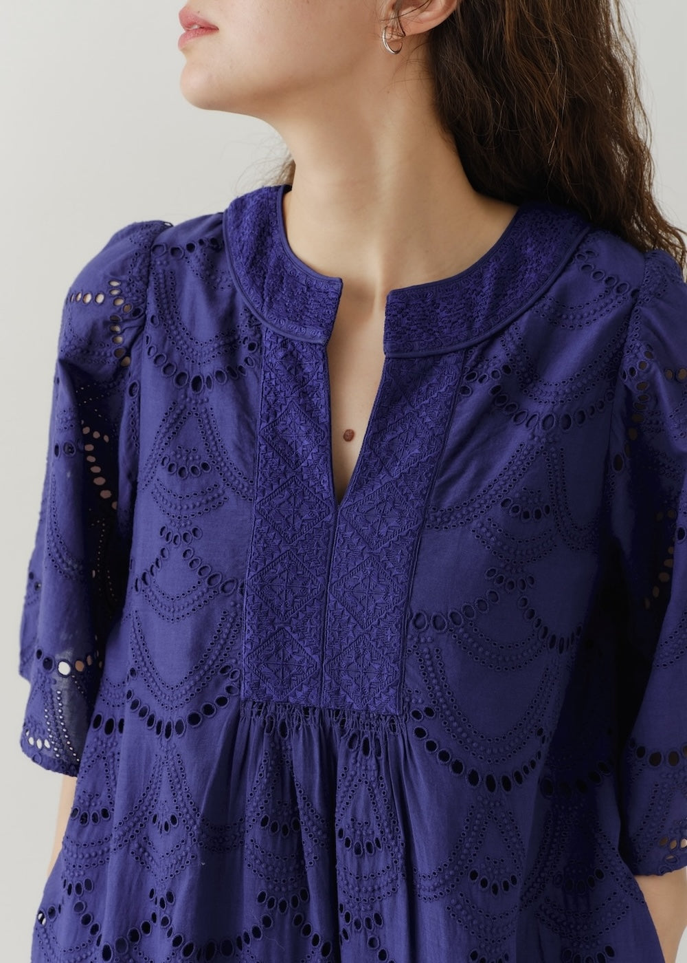 Cotton Voile Dot Hemla Dress
