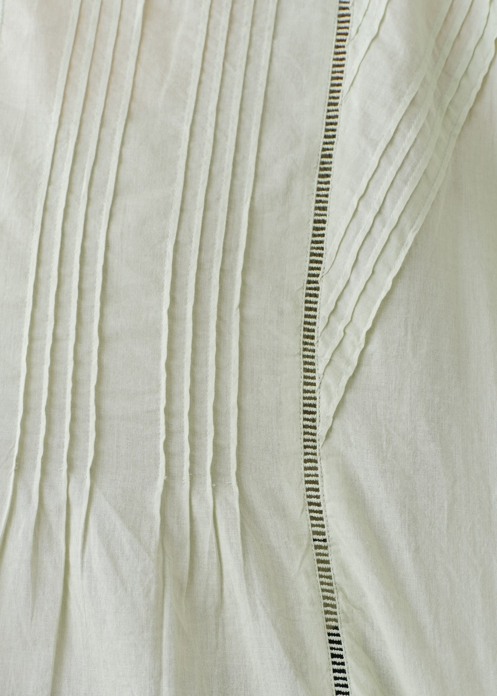 Cotton Voile Pin Tuck Blouse