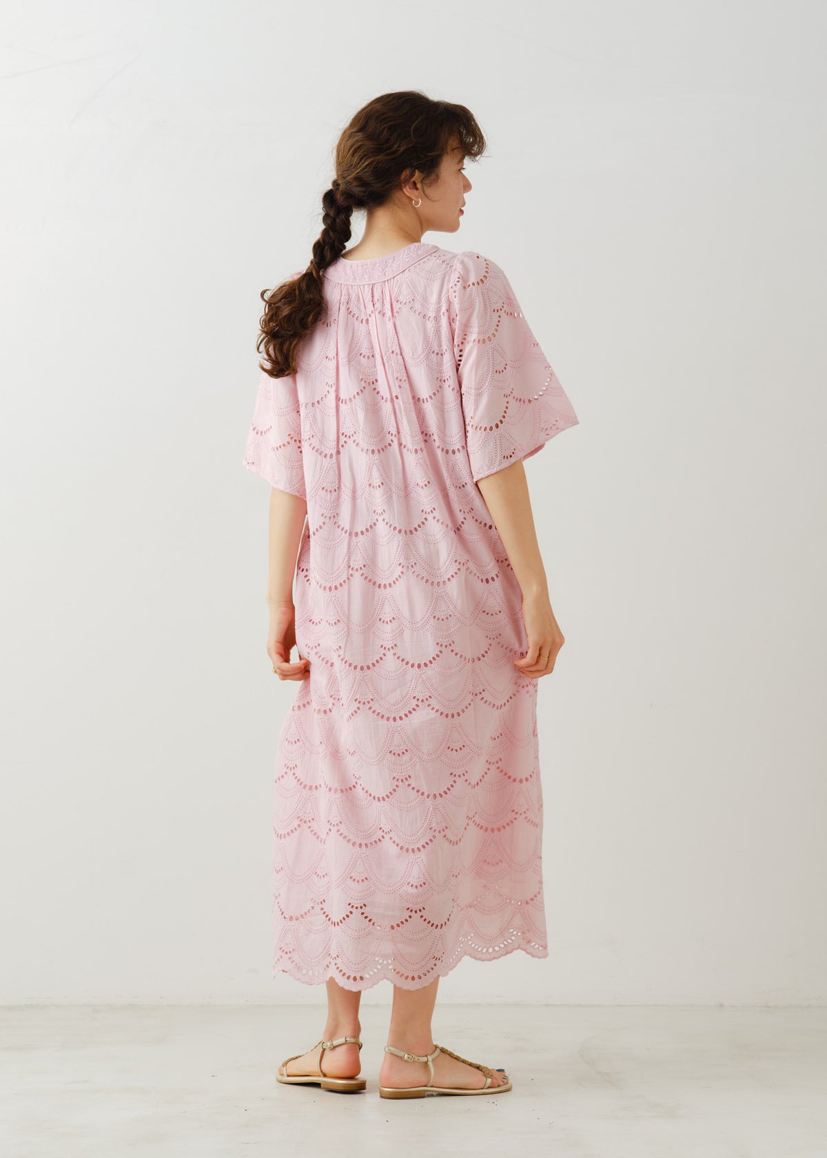 Cotton Voile Dot Hemla Dress