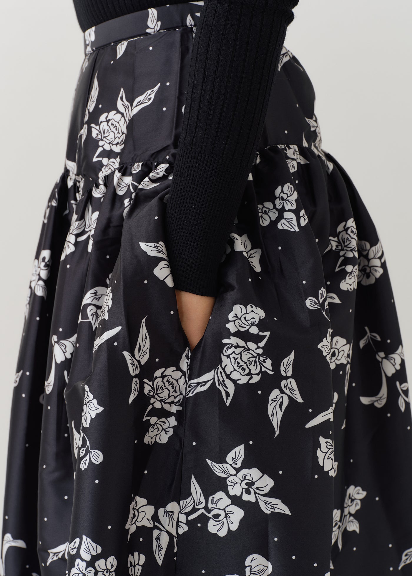 Poly Dupion Flower Print Skirt | Pasand by ne Quittez pas