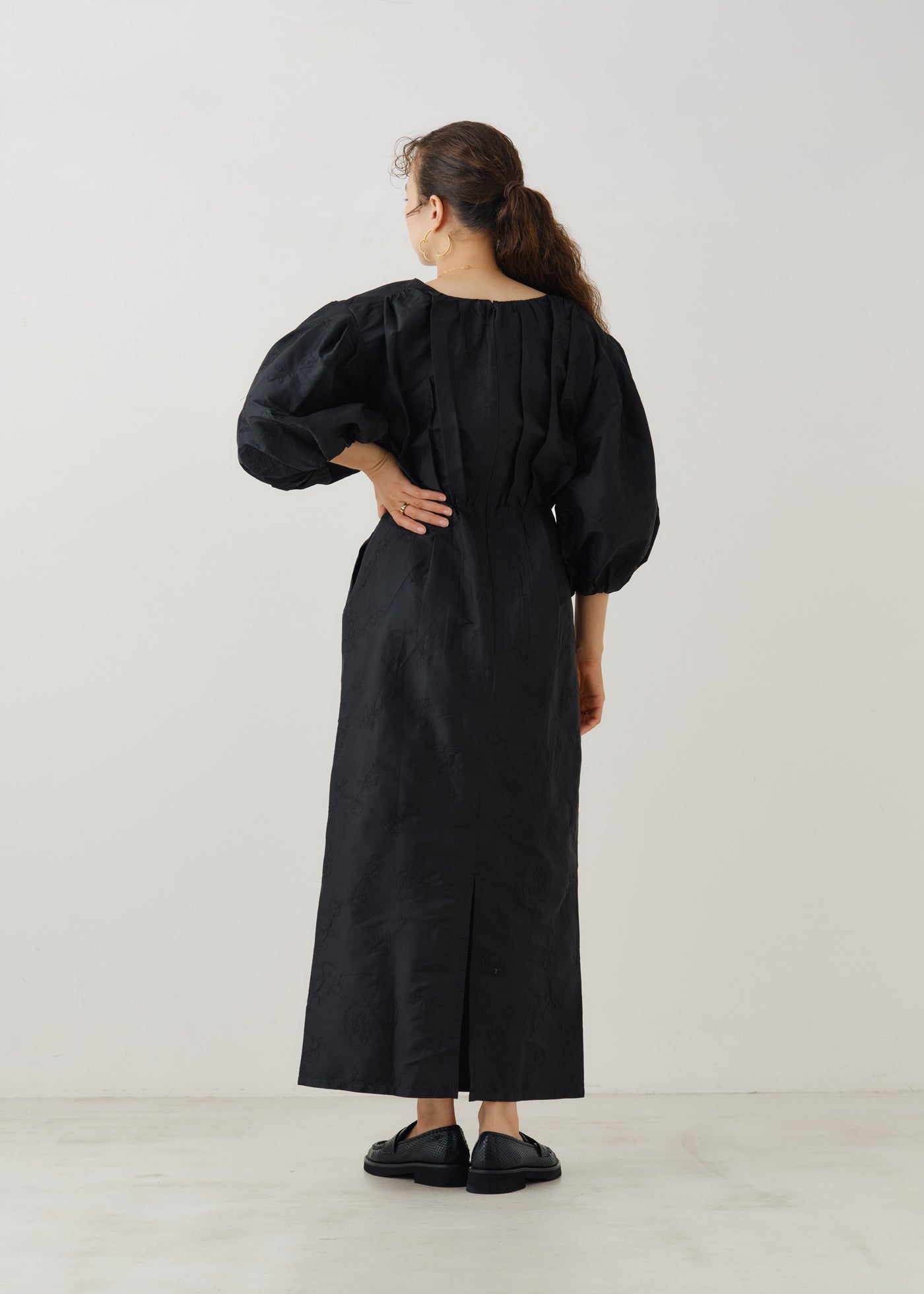 Poly Dupion Flower Embroidery Balloon Dress | Pasand by ne Quittez