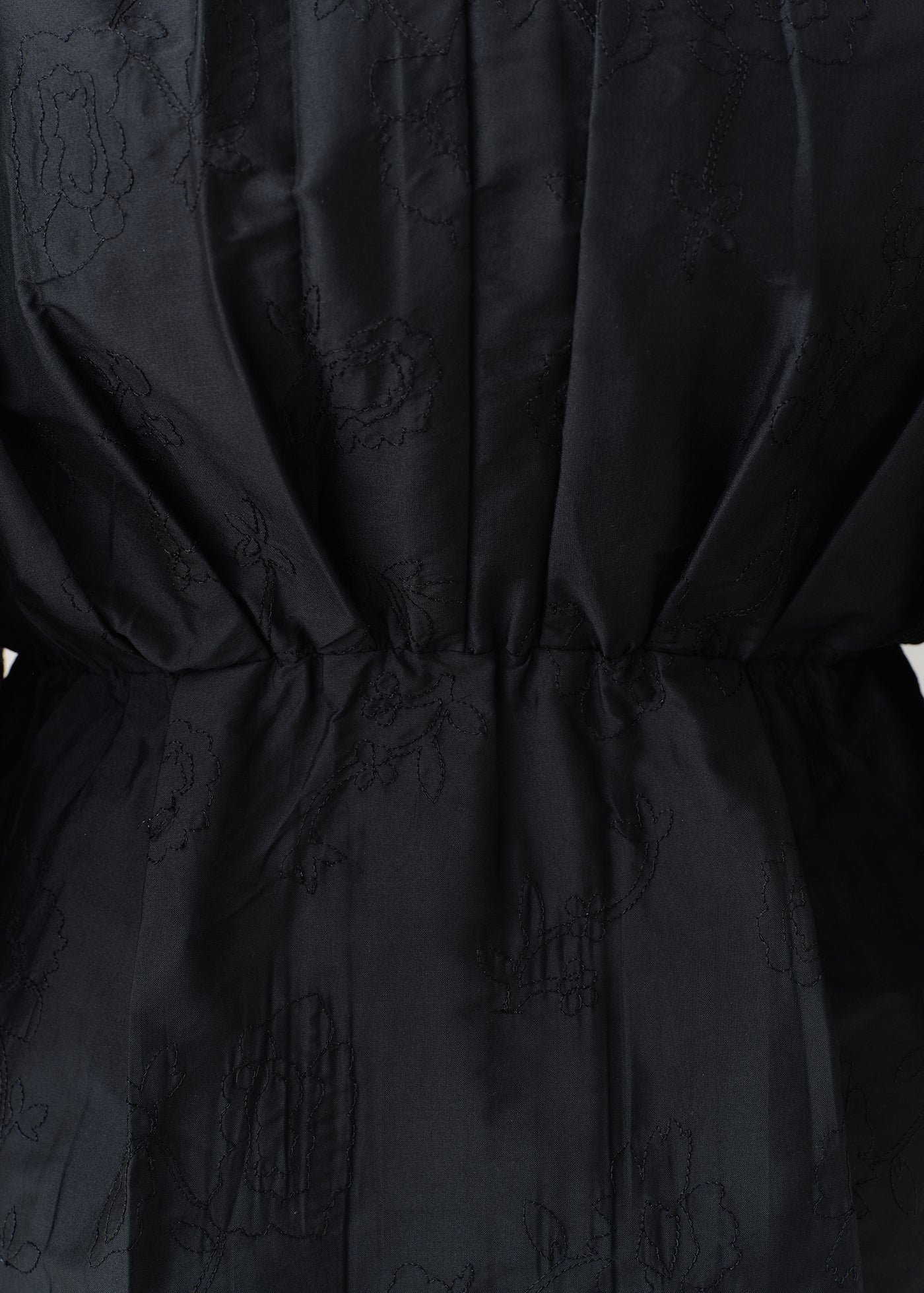 Poly Dupion Flower Embroidery Balloon Dress | Pasand by ne Quittez