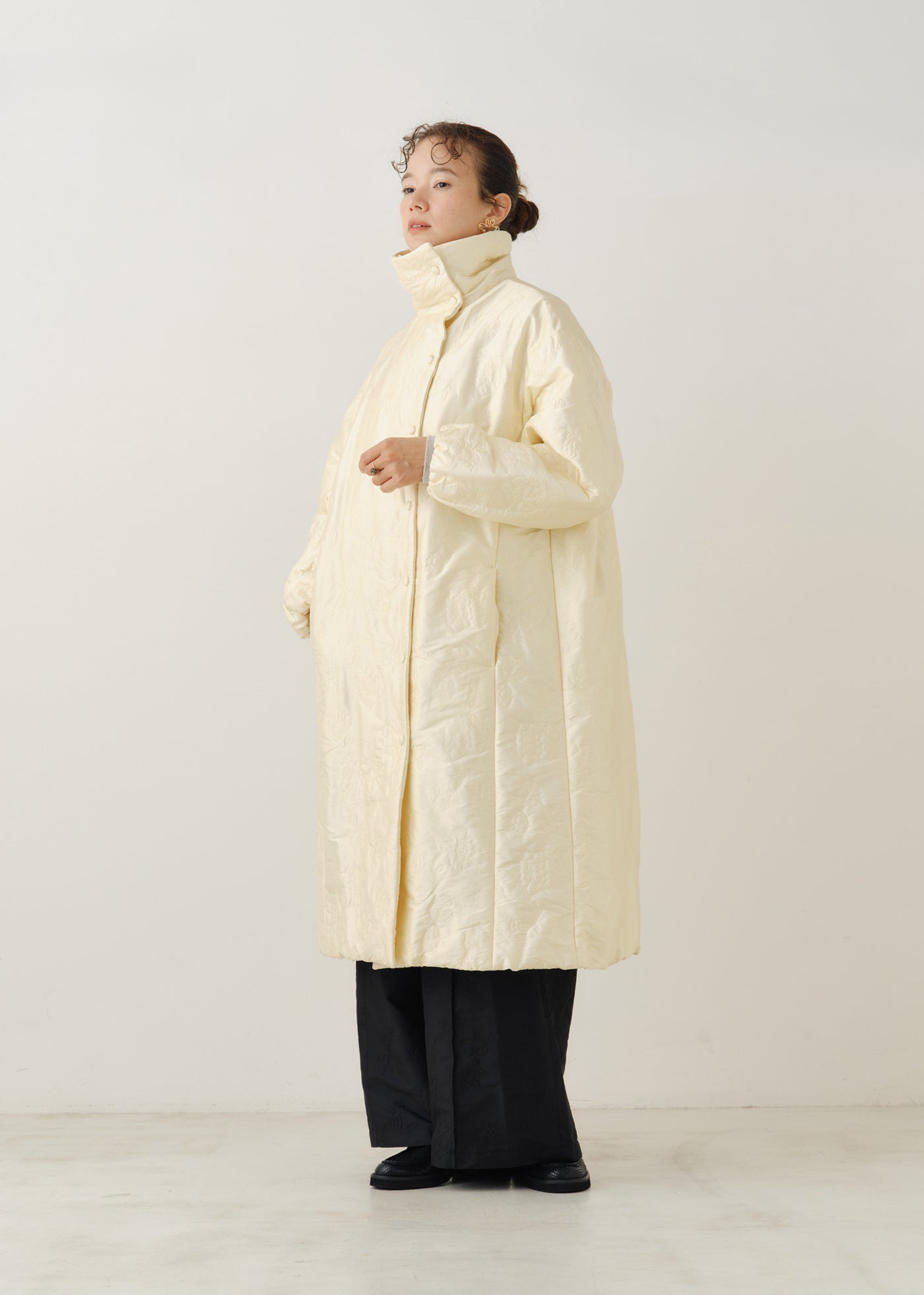 Poly Dupion Flower Embroidery Quilting Coat | Pasand by ne Quittez