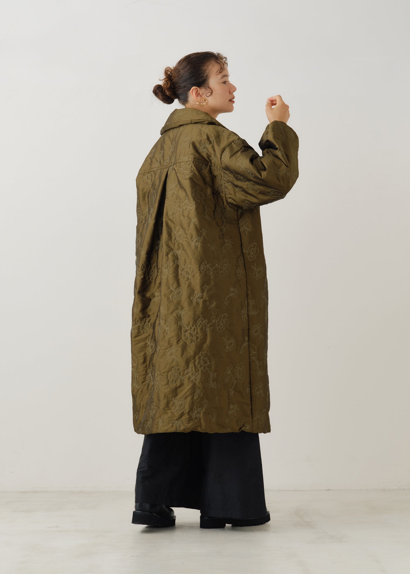 Poly Dupion Flower Embroidery Quilting Coat | Pasand by ne Quittez