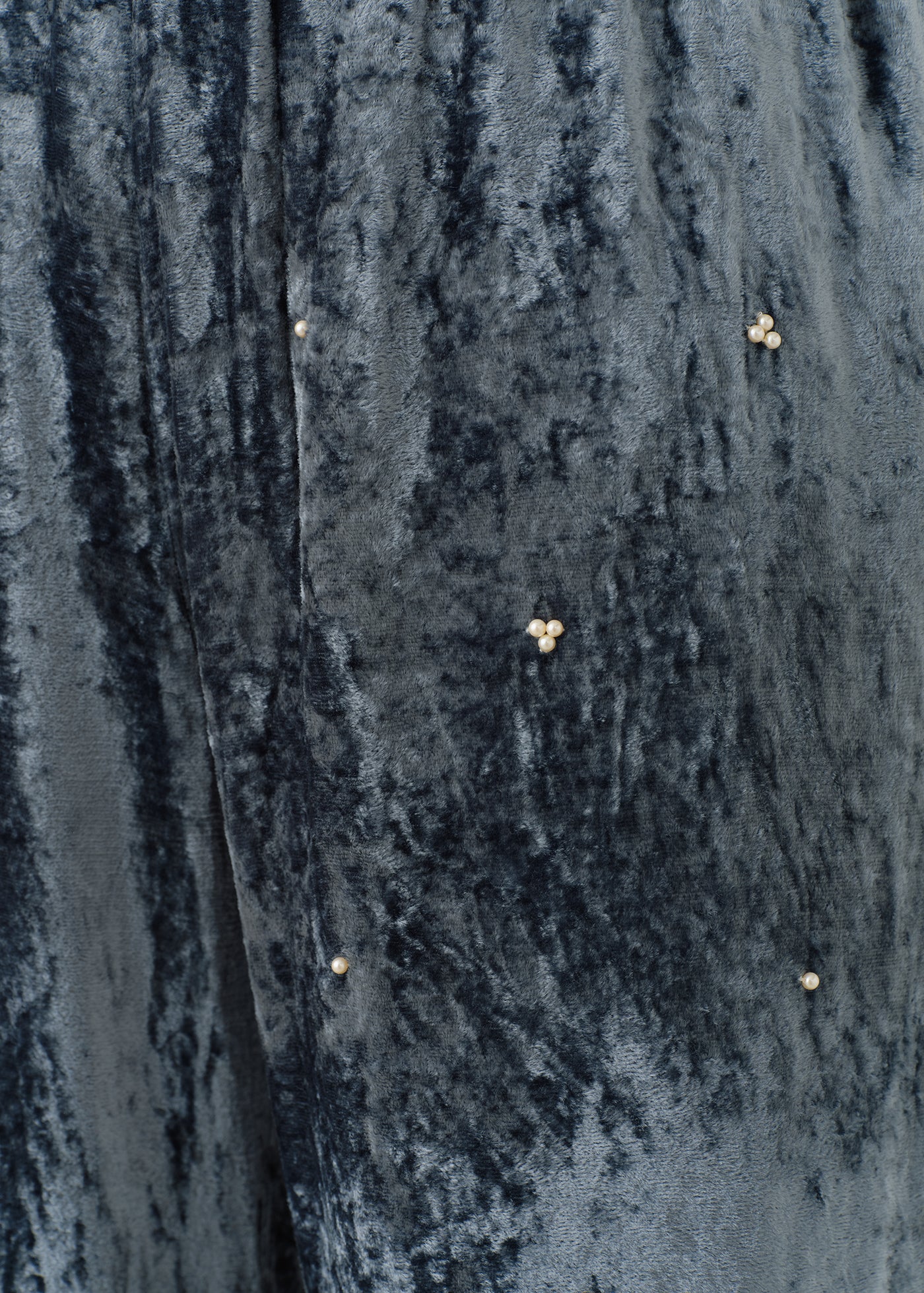 Crushed Velvet Pearl Beads Vest