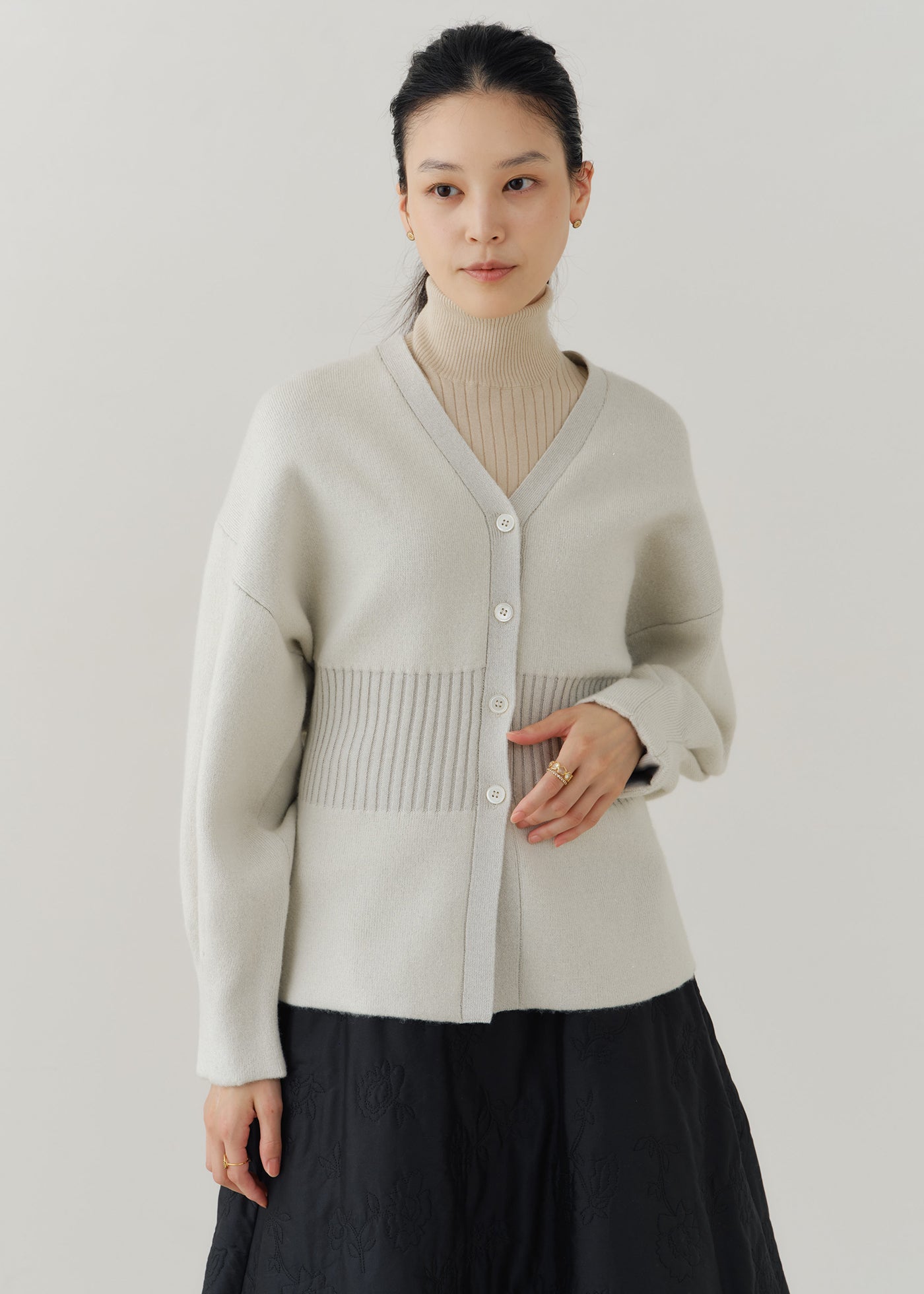Wool Cashmere Lurex Knit Cardigan | Pasand by ne Quittez pas