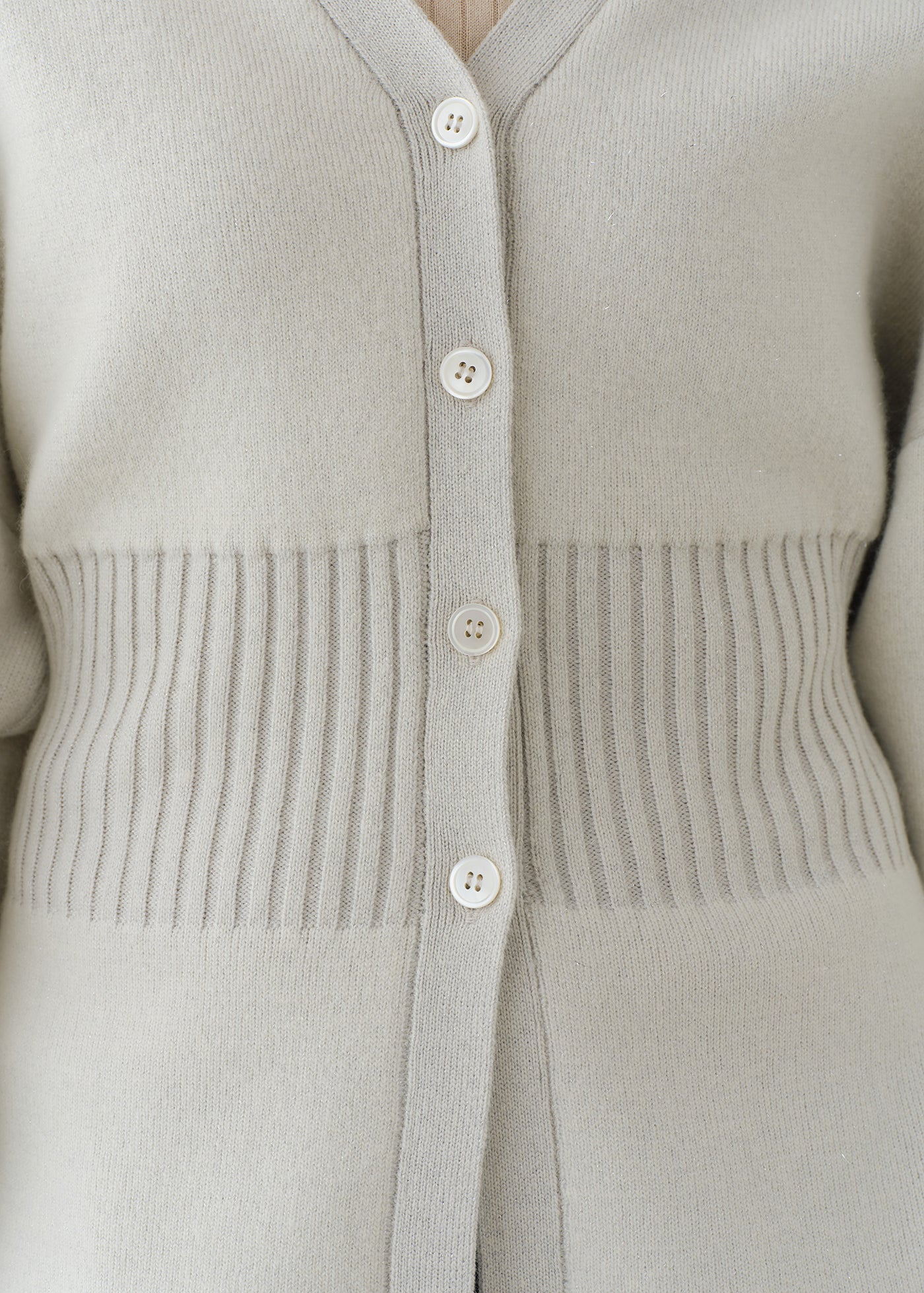 Wool Cashmere Lurex Knit Cardigan | Pasand by ne Quittez pas