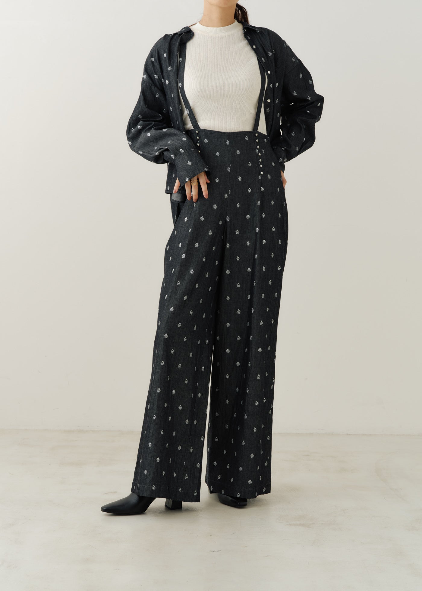 Denim Foil Print Shirts | Pasand by ne Quittez pas | パサンドバイ
