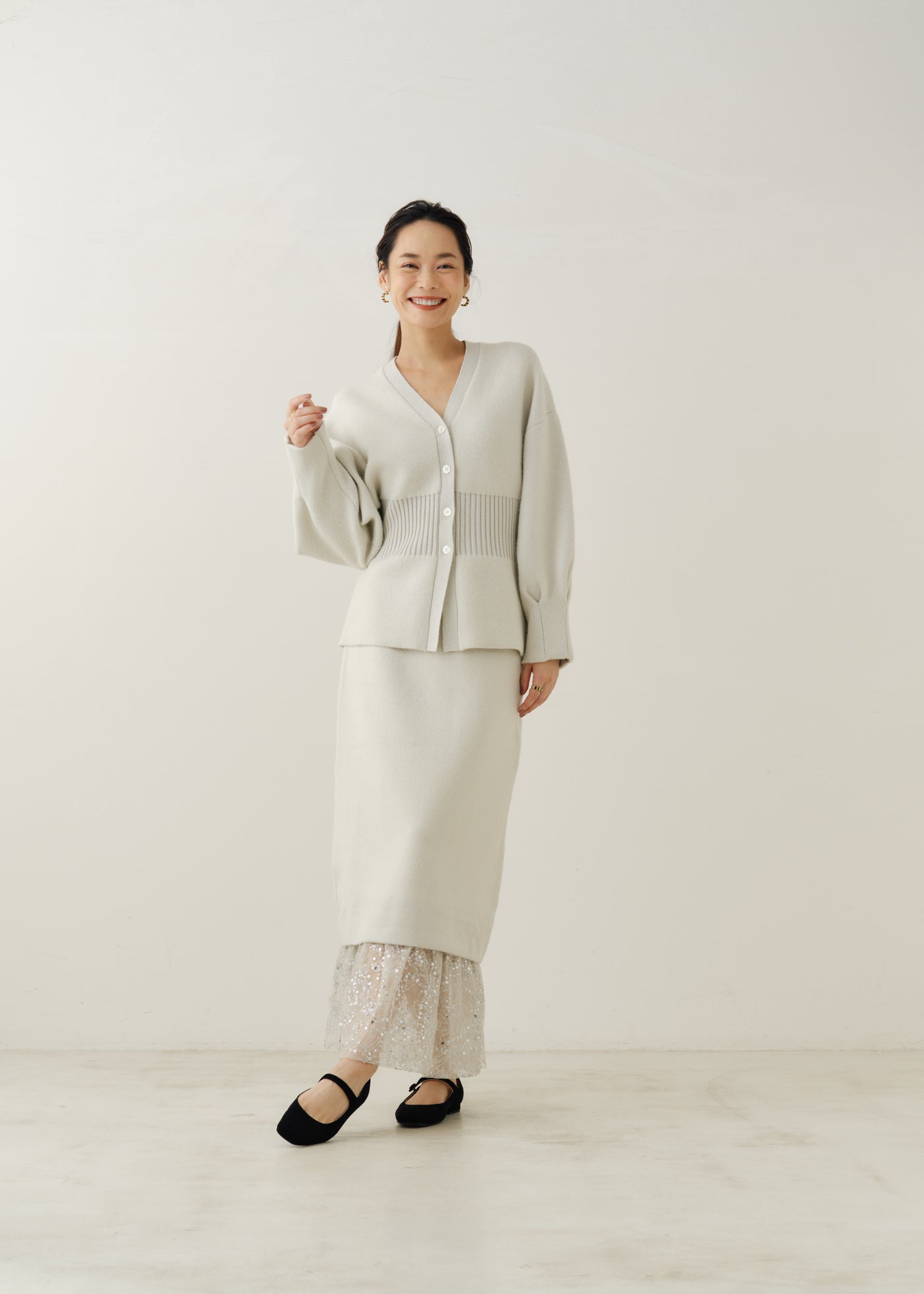 Wool Cashmere Lurex Knit Skirt | Pasand by ne Quittez pas | パサン