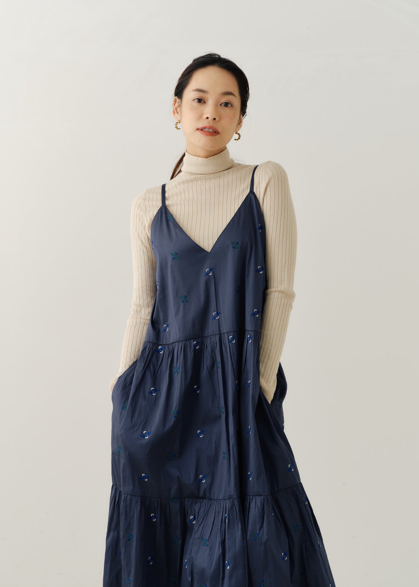 Poly Dupion Embroidery Cami Dress | Pasand by ne Quittez pas